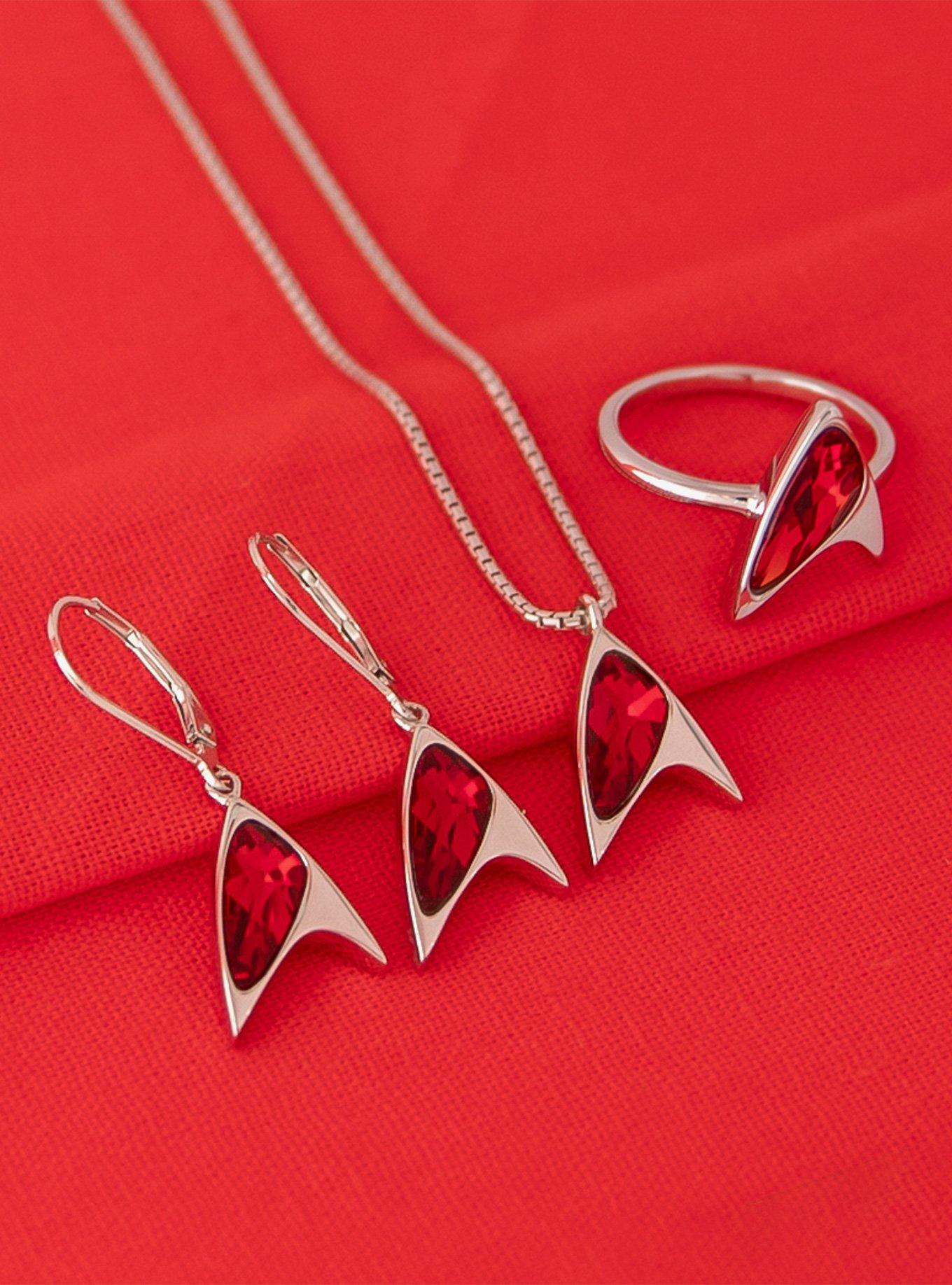 Star Trek X RockLove Crystal Delta Pendant - Red