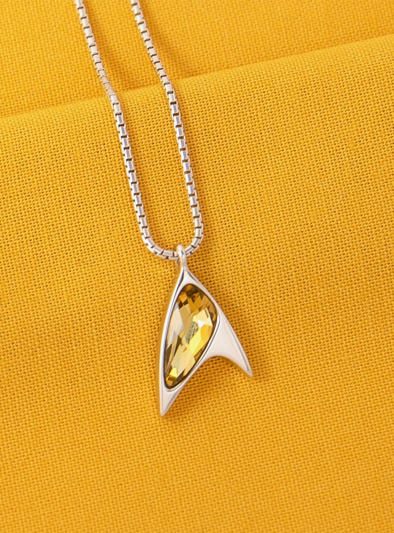 Star Trek X RockLove Crystal Delta Pendant - Yellow, , alternate