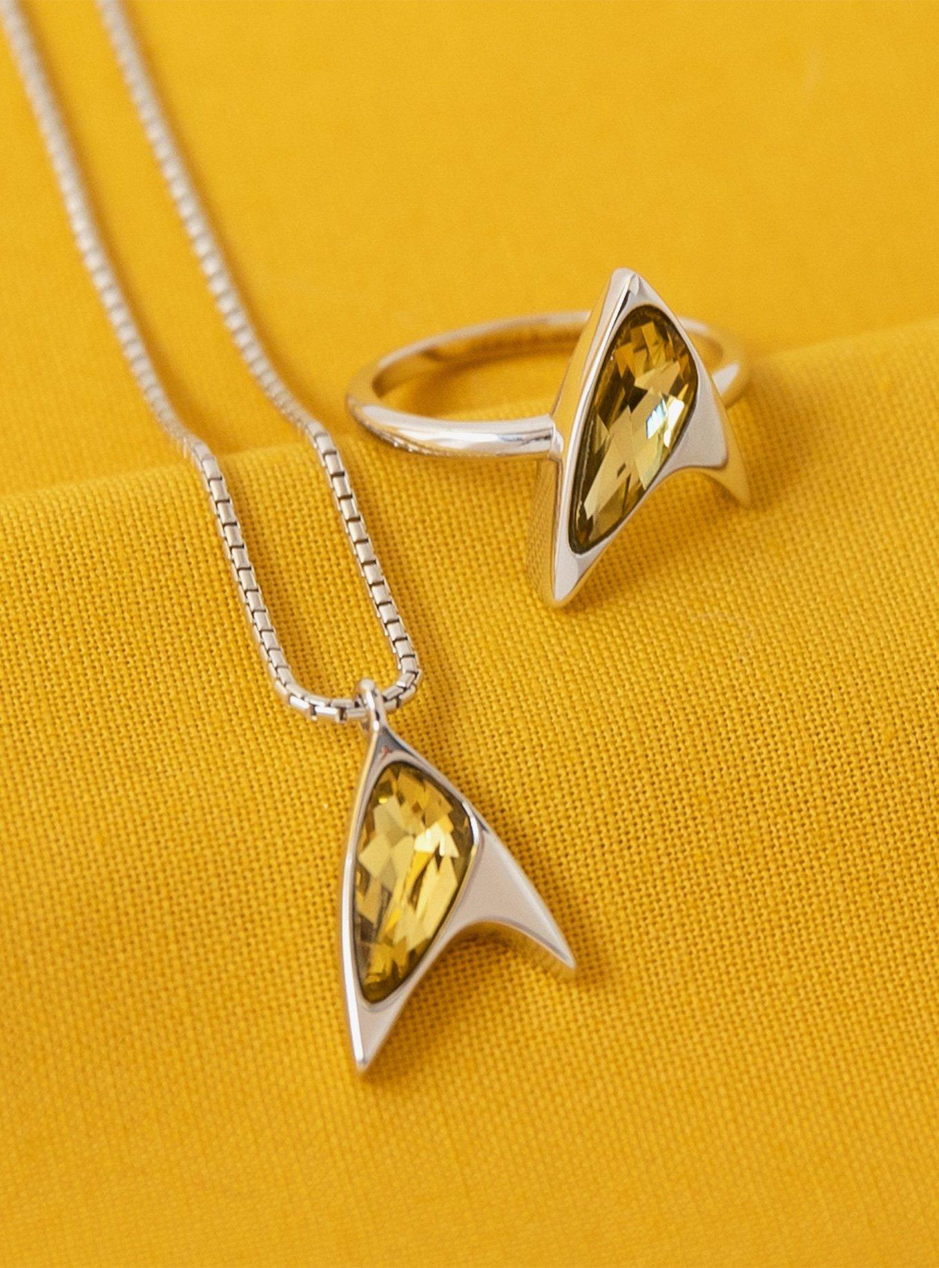 Star Trek X RockLove Crystal Delta Pendant - Yellow, , alternate