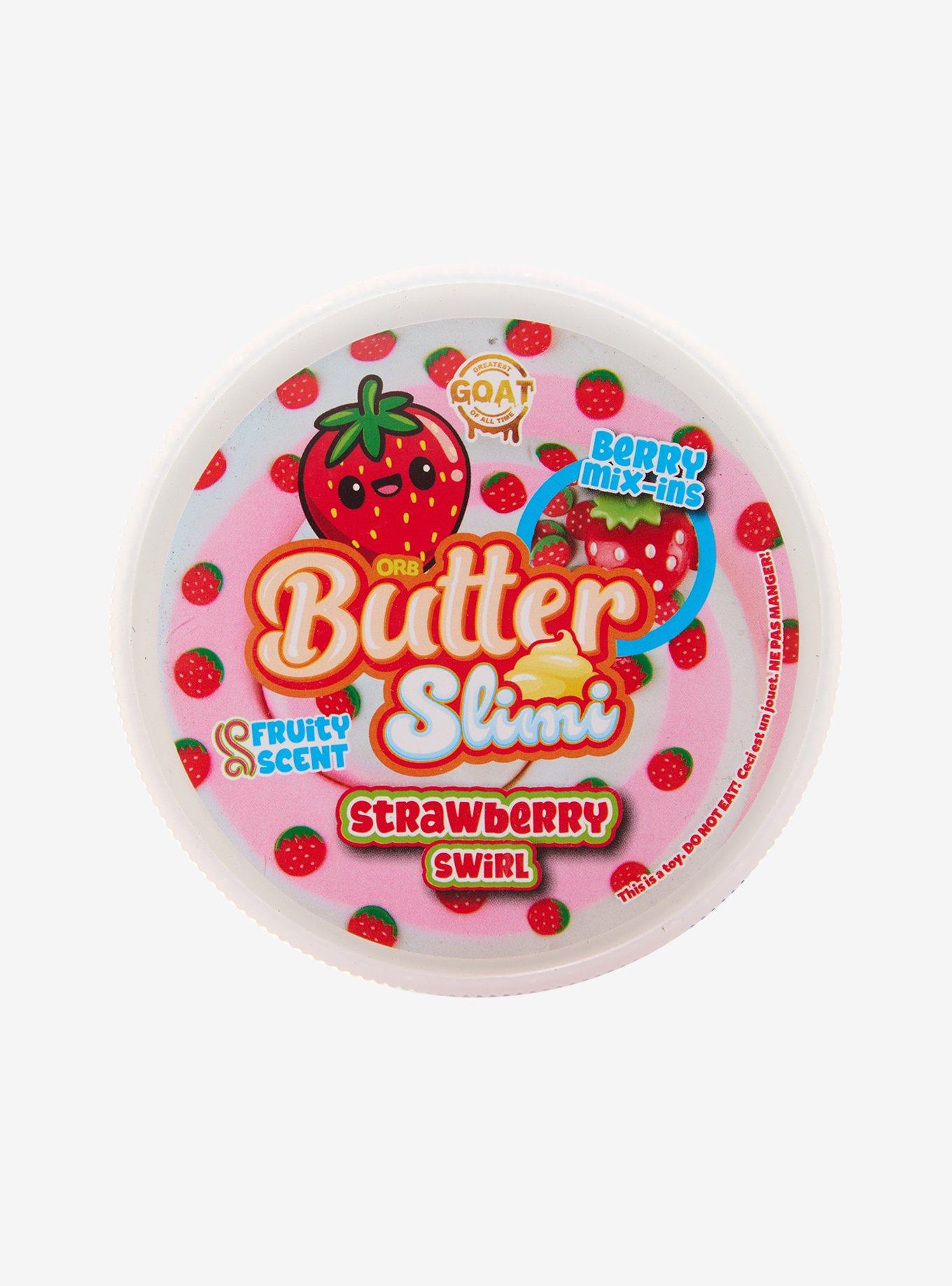Orb Butter Slimi Strawberry Swirl Strawberry Fruit Scented Butter Slime, , hi-res
