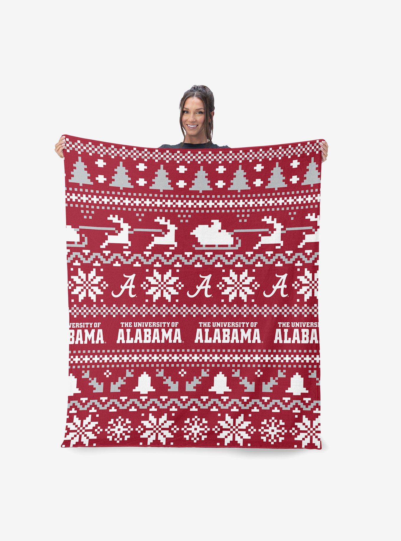 NCAA Alabama Crimson Tide Xmas Time Silk Touch Throw Blanket, , hi-res