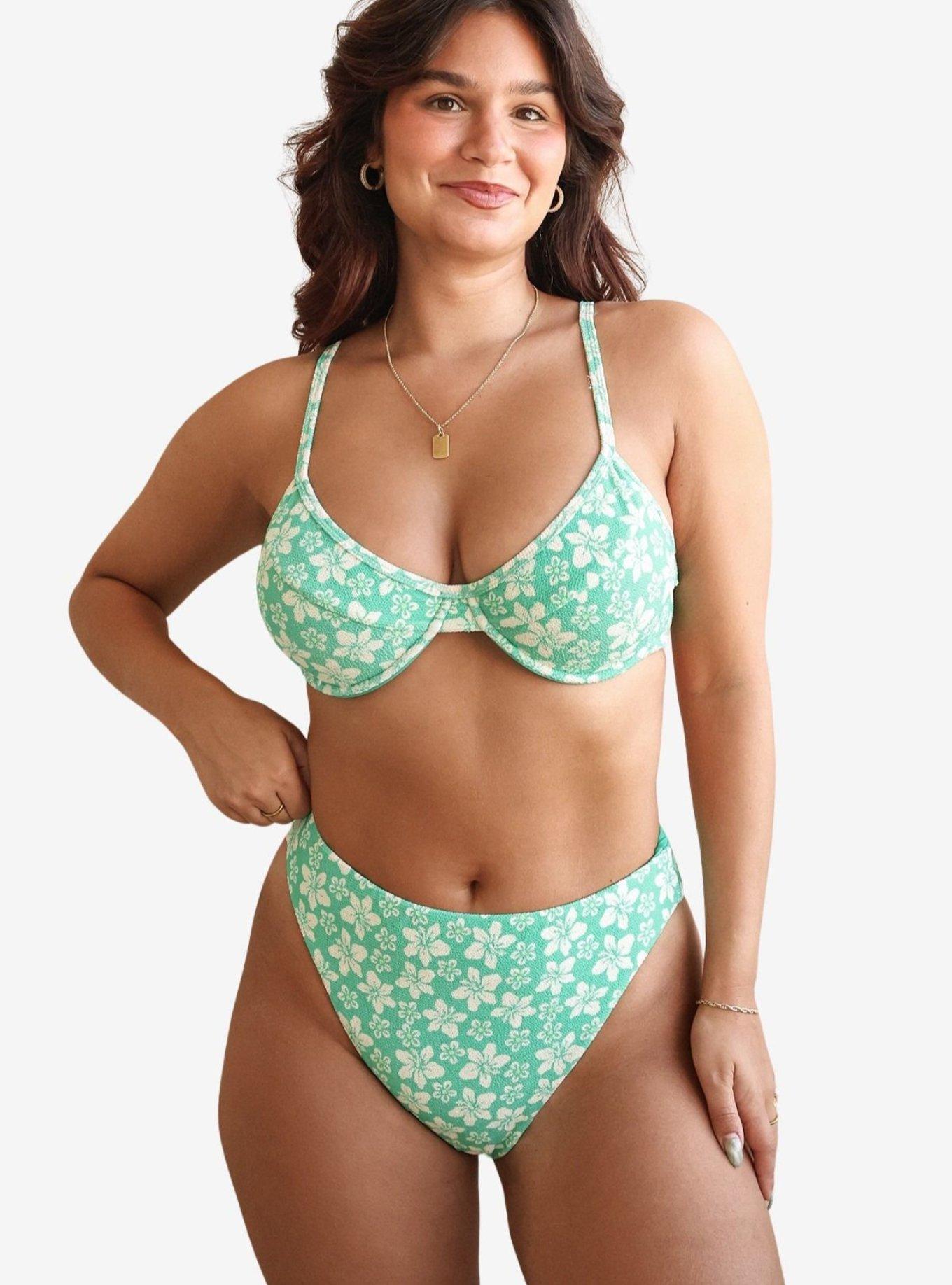 Dippin' Daisy's Palm Paradise West Coast Underwire Bikini Top, GREEN, alternate