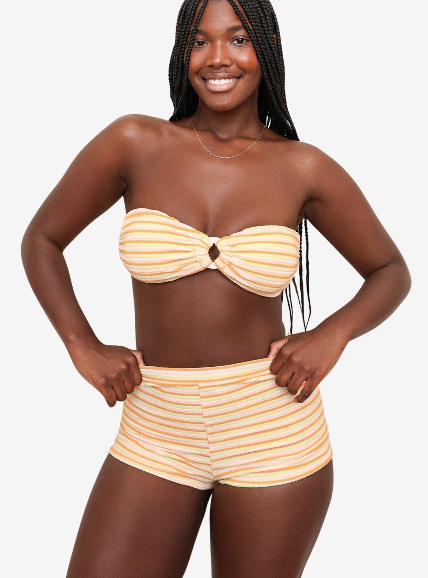 Dippin' Daisy's Flop Lotus Bandeau Bikini Top, ORANGE, alternate - view 5