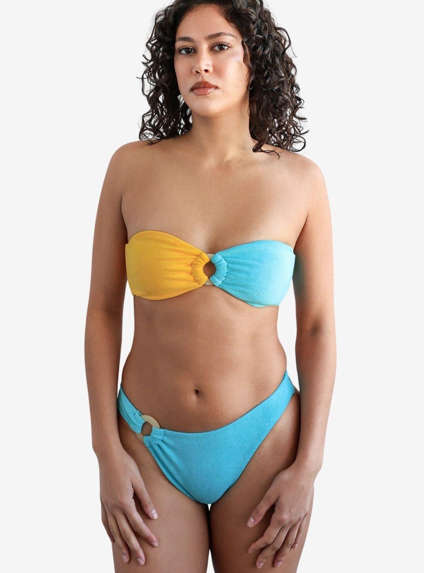 Dippin' Daisy's Terry Dive In Super Cheeky Bikini Bottom, BLUE, alternate