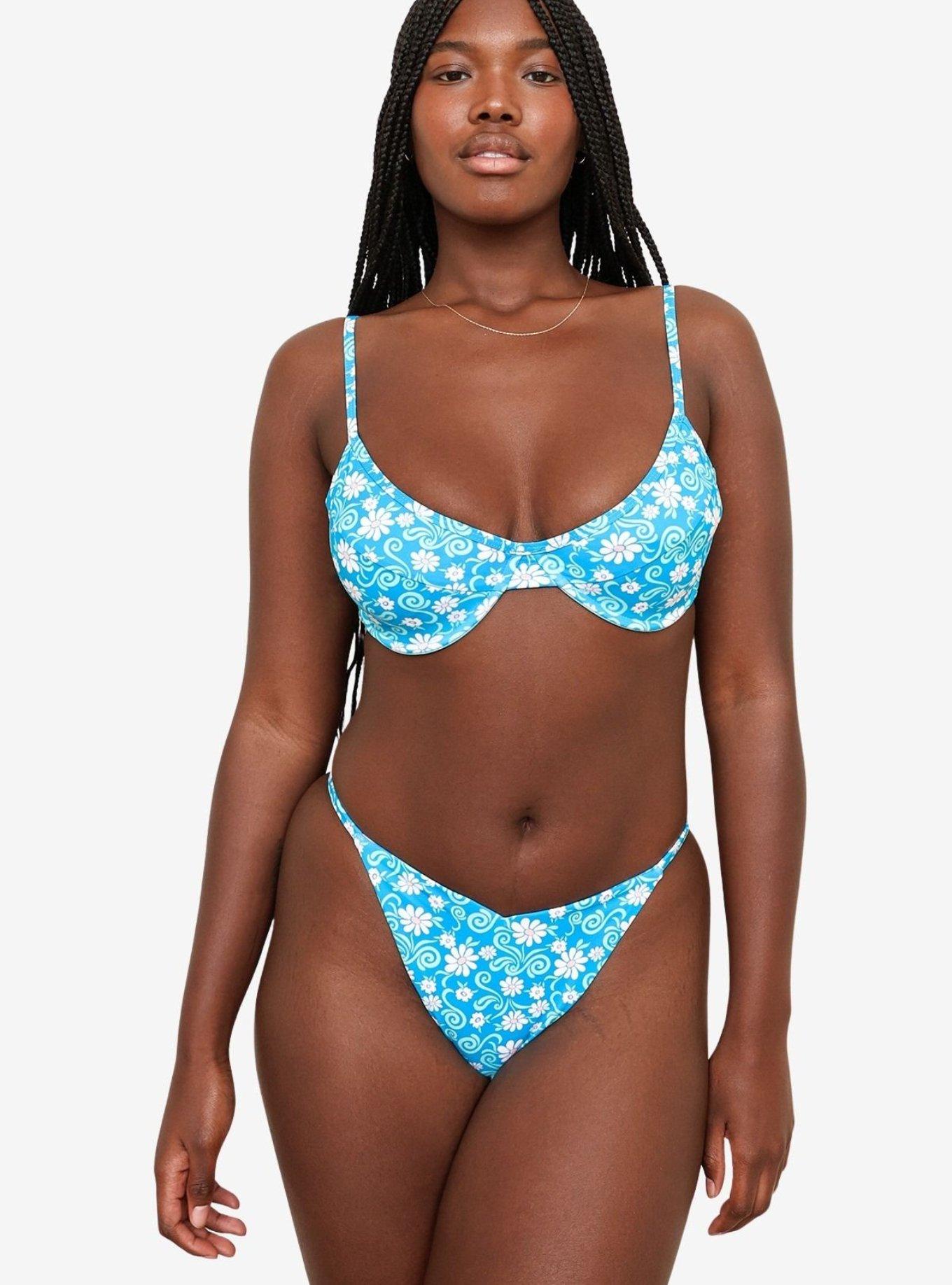 Dippin' Daisy's Poolside West Coast Underwire Bikini Top, BLUE, alternate