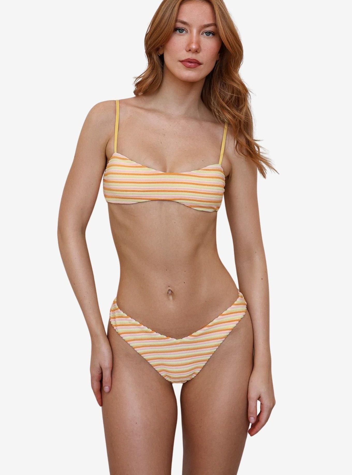 Dippin' Daisy's Flop Polo Super Cheeky Bikini Bottom, ORANGE, alternate