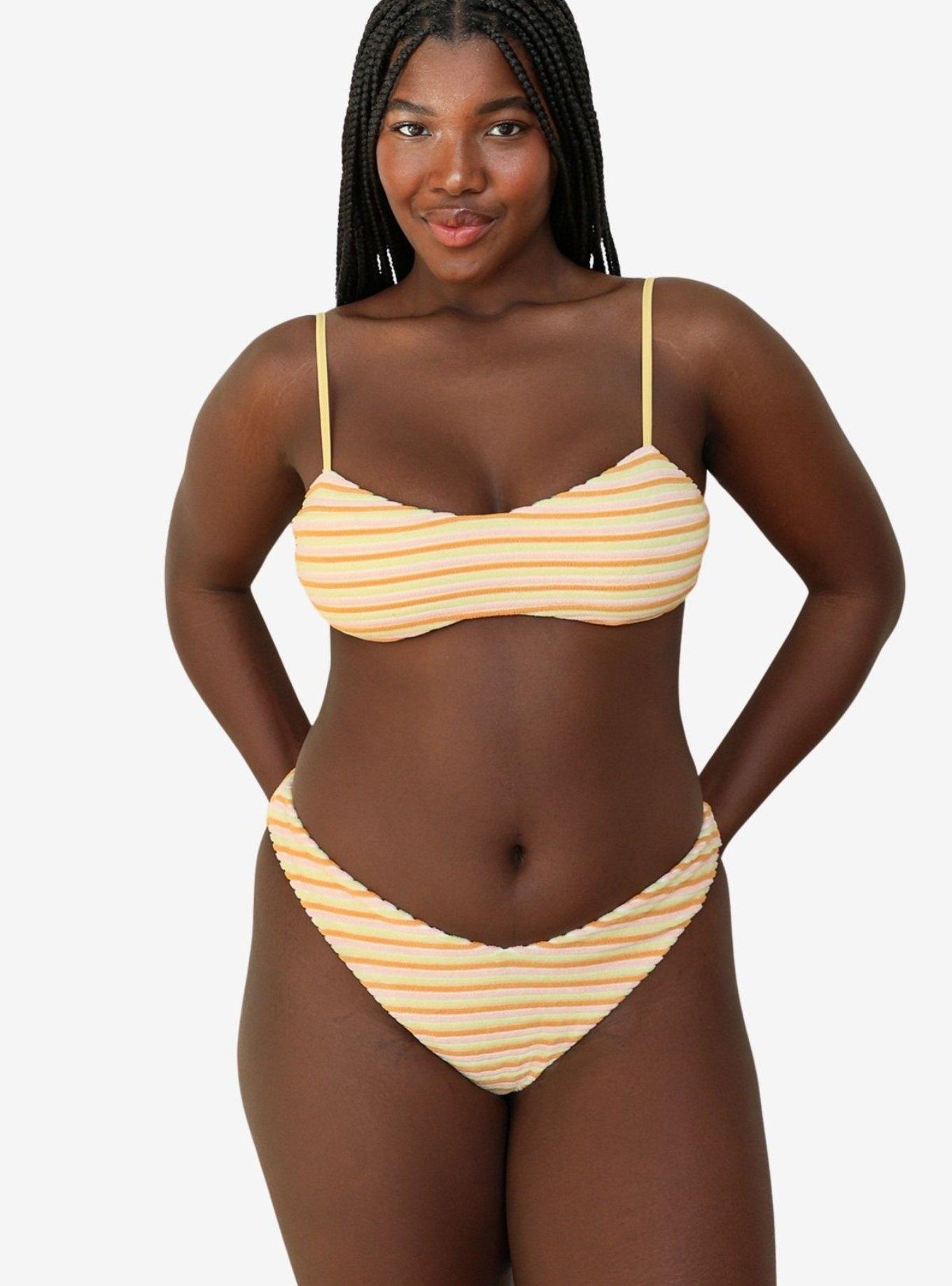 Dippin' Daisy's Flop Polo Super Cheeky Bikini Bottom, ORANGE, alternate