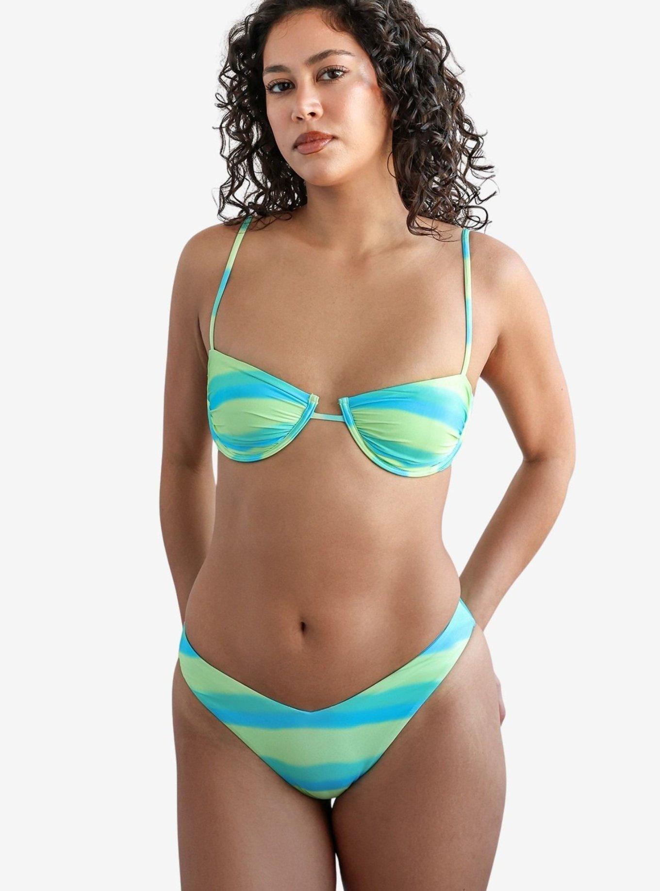 Dippin' Daisy's Haven Polo Super Cheeky Bikini Bottom, BLUE, alternate