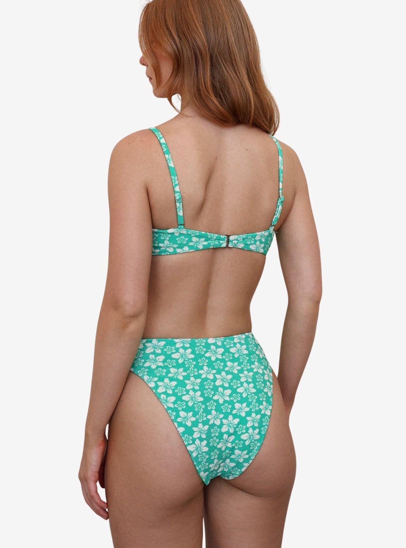 Dippin' Daisy's Paradise Zen Knotted Triangle Bikini Top, GREEN, alternate