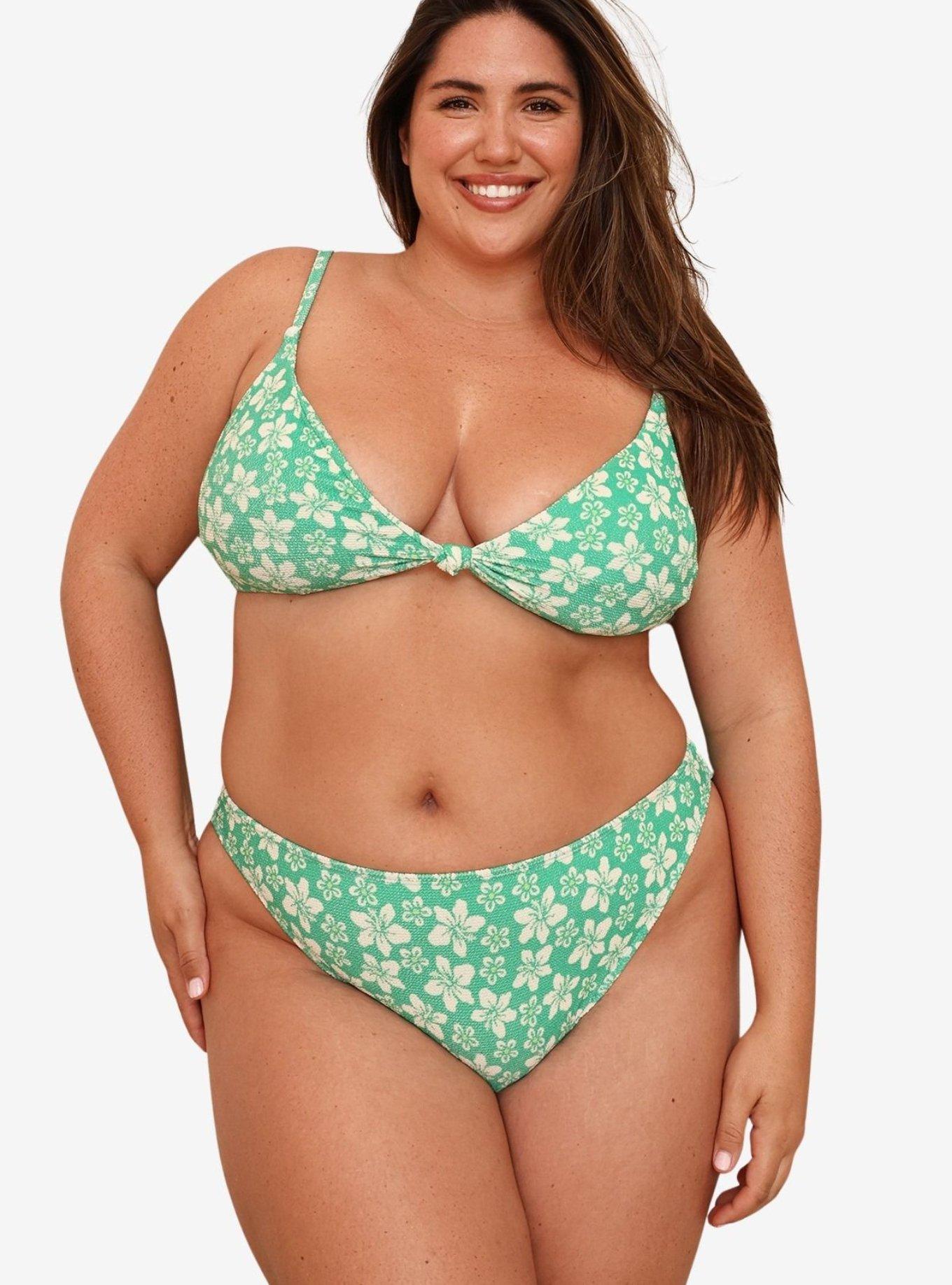 Dippin' Daisy's Paradise Seashore High Waist Cheeky Bikini Bottom, GREEN, alternate