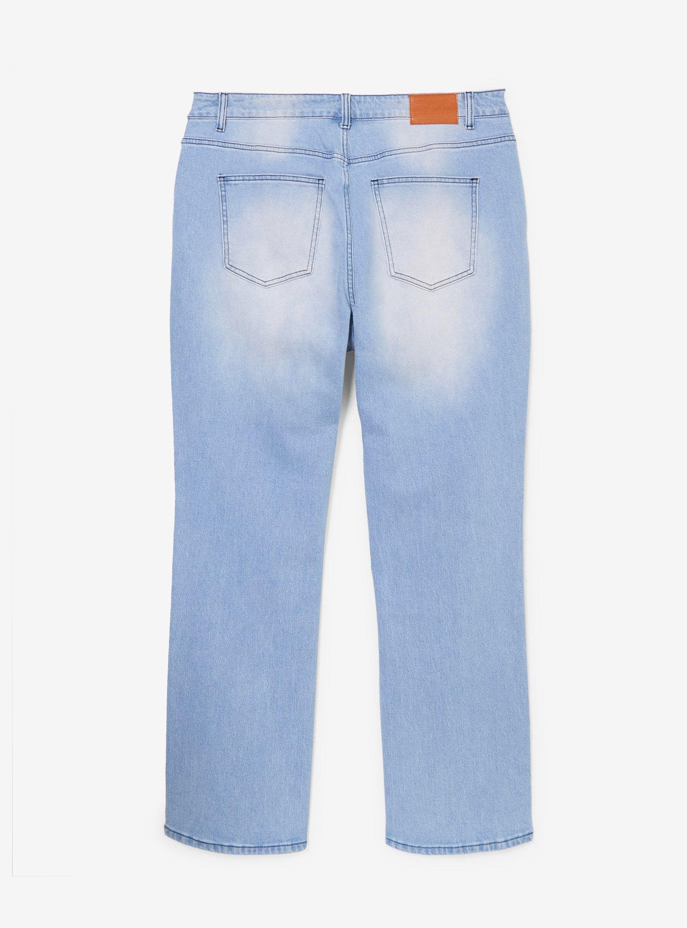 Disney The Nightmare Before Christmas Patches Women's Denim High-Waisted Mom Jeans - BoxLunch Exclusive, DENIM, alternate - view 3