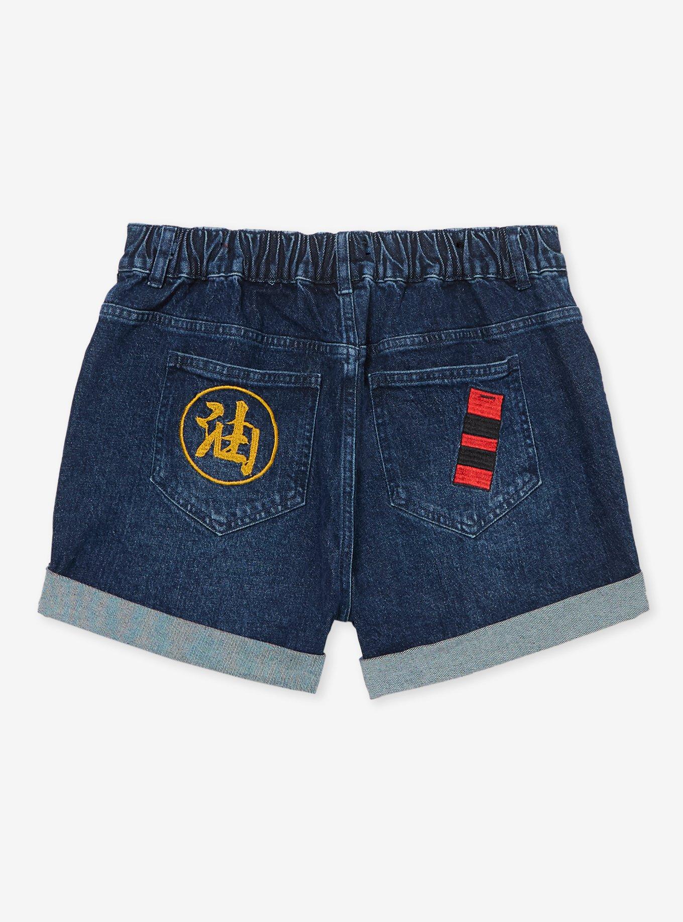 Studio Ghibli&reg; Spirited Away Floral Characters Women's High Waisted Shorts - BoxLunch Exclusive, DENIM, alternate - view 3