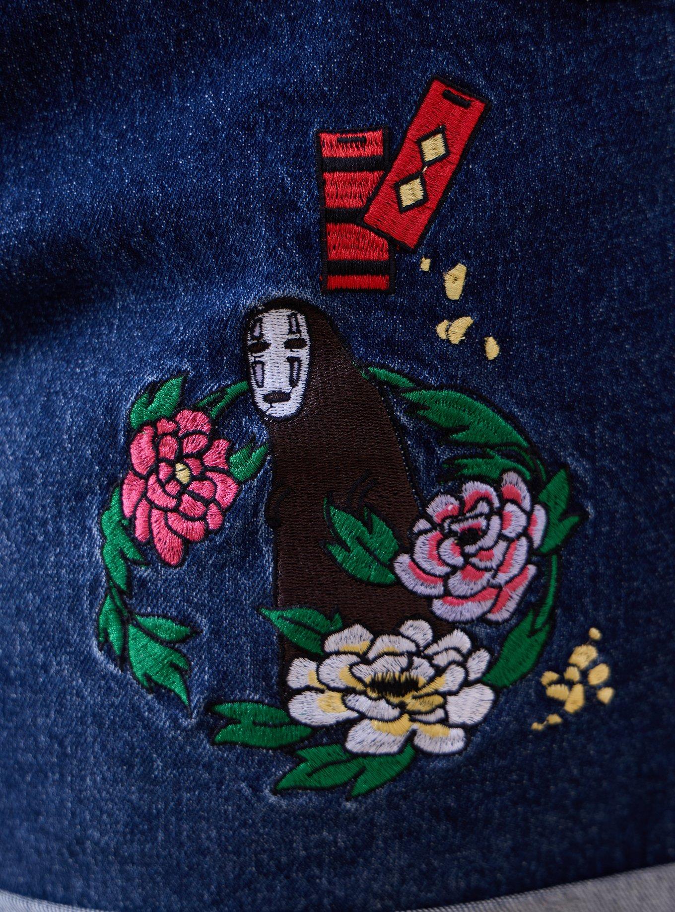 Studio Ghibli&reg; Spirited Away Floral Characters Women's Plus Size High Waisted Shorts - BoxLunch Exclusive, DENIM, alternate - view 5