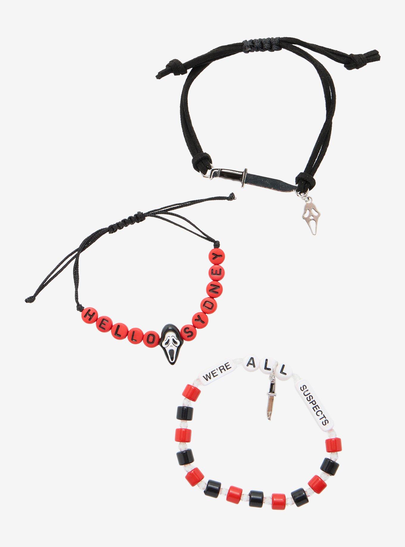 Ghost Face Quote Bracelet Set, , hi-res