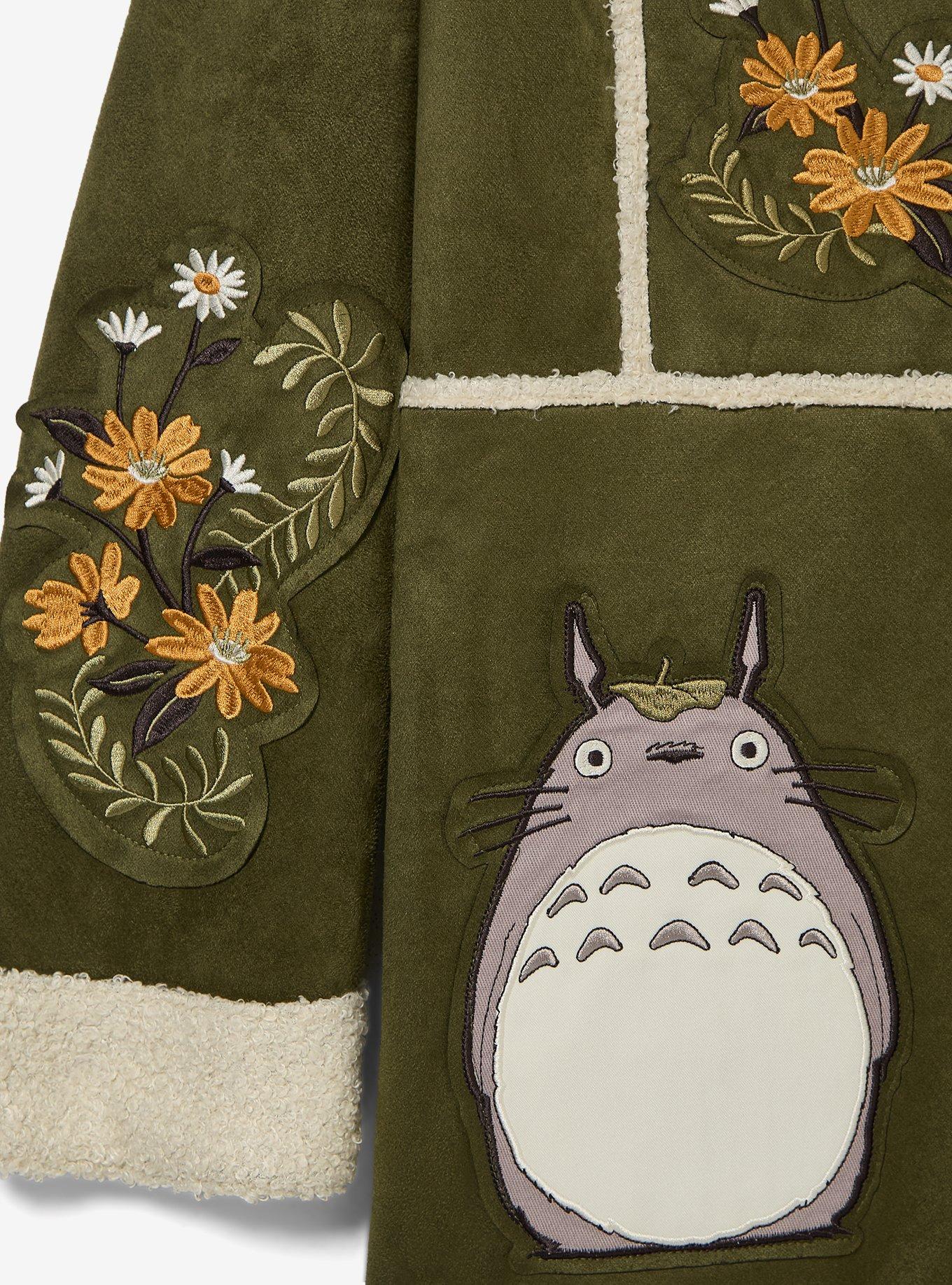 Studio Ghibli&reg; My Neighbor Totoro Women's Floral Sherpa Jacket - A BoxLunch Exclusive, BROWN, alternate - view 3