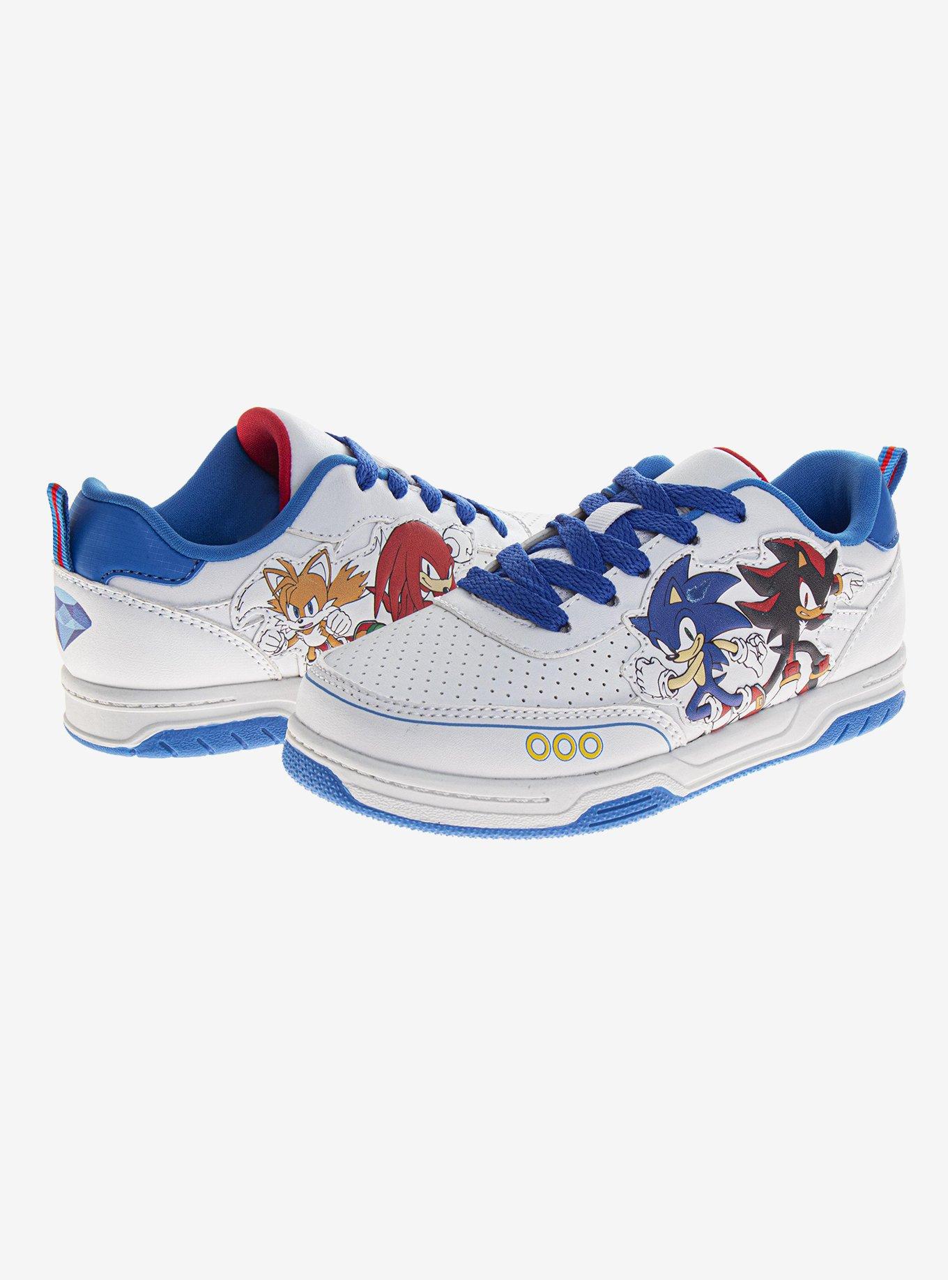 Sonic The Hedgehog Lace-Up Kids Sneakers, BRIGHT WHITE, alternate - view 4