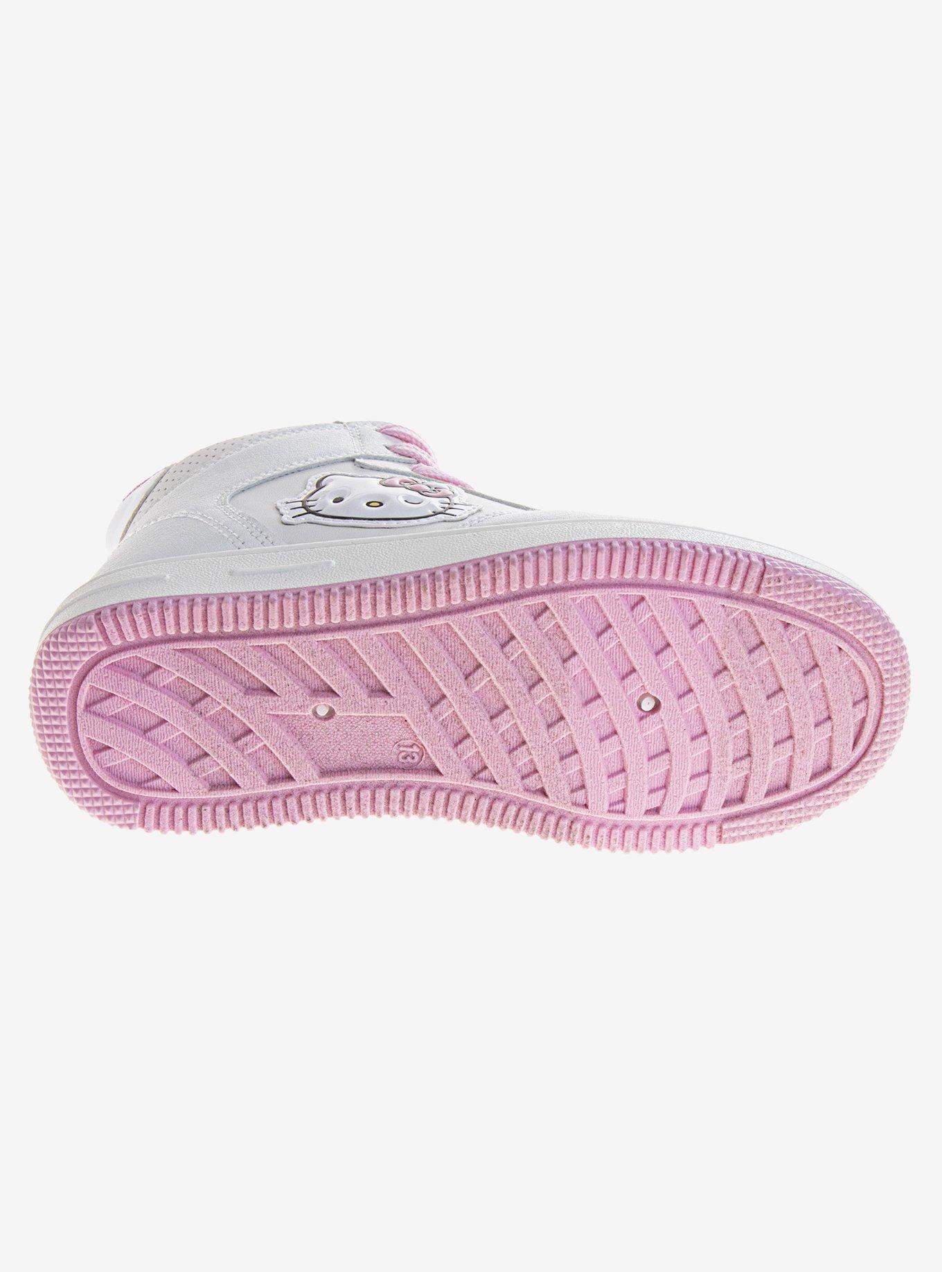 Hello Kitty High-Top Lace-Up Kids Sneakers, BRIGHT WHITE, alternate