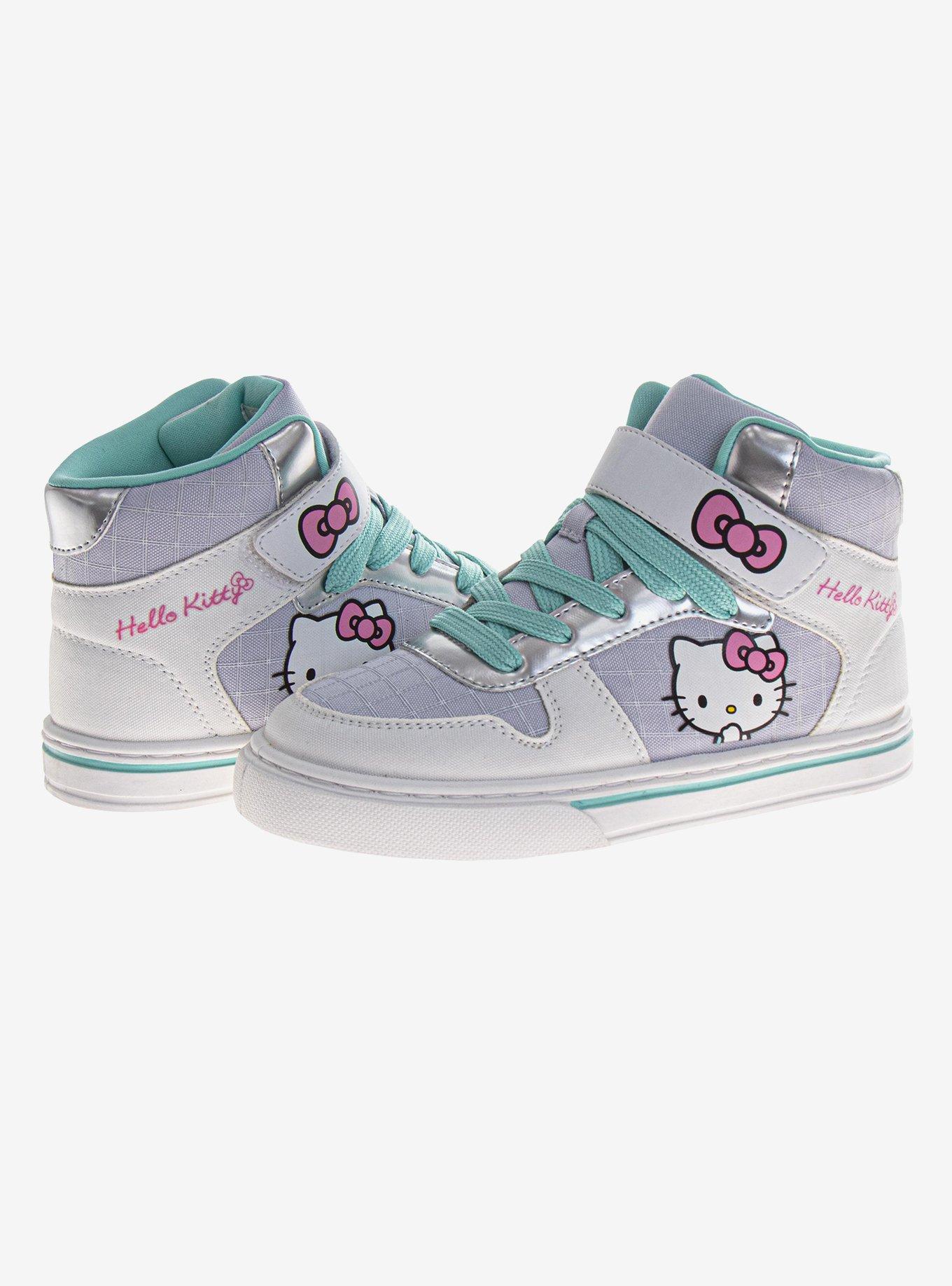 Hello Kitty High-Top Hook & Loop Kids Sneakers, BRIGHT WHITE, alternate