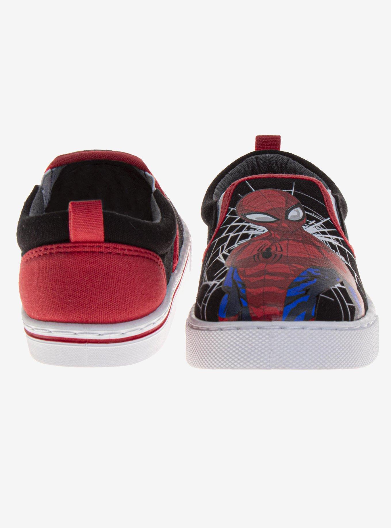 Marvel Spider-Man Canvas Slip-On Kids Sneakers, BLACK, alternate