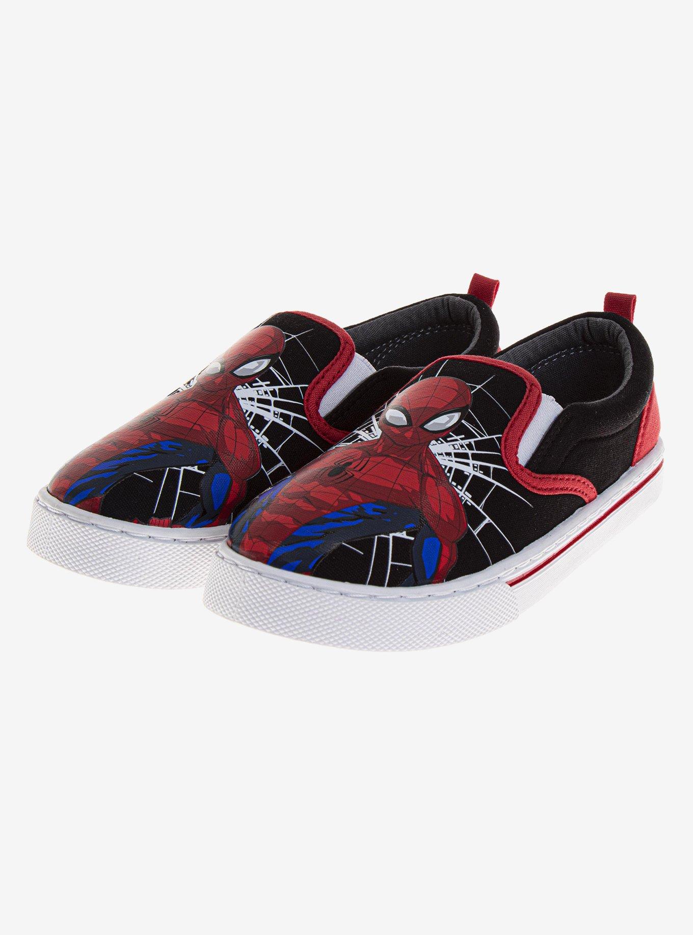 Marvel Spider-Man Canvas Slip-On Kids Sneakers, BLACK, alternate