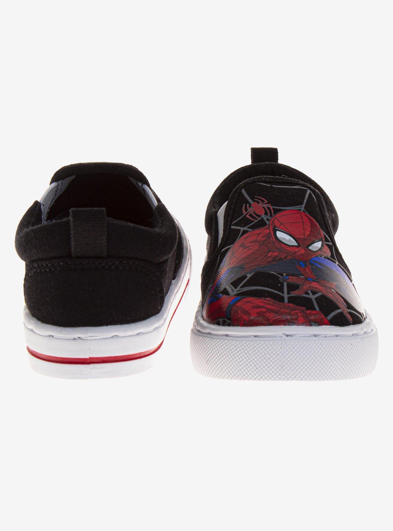 Marvel Spider-Man Canvas Slip-On Toddler & Little Kids Sneakers, BLACK, alternate