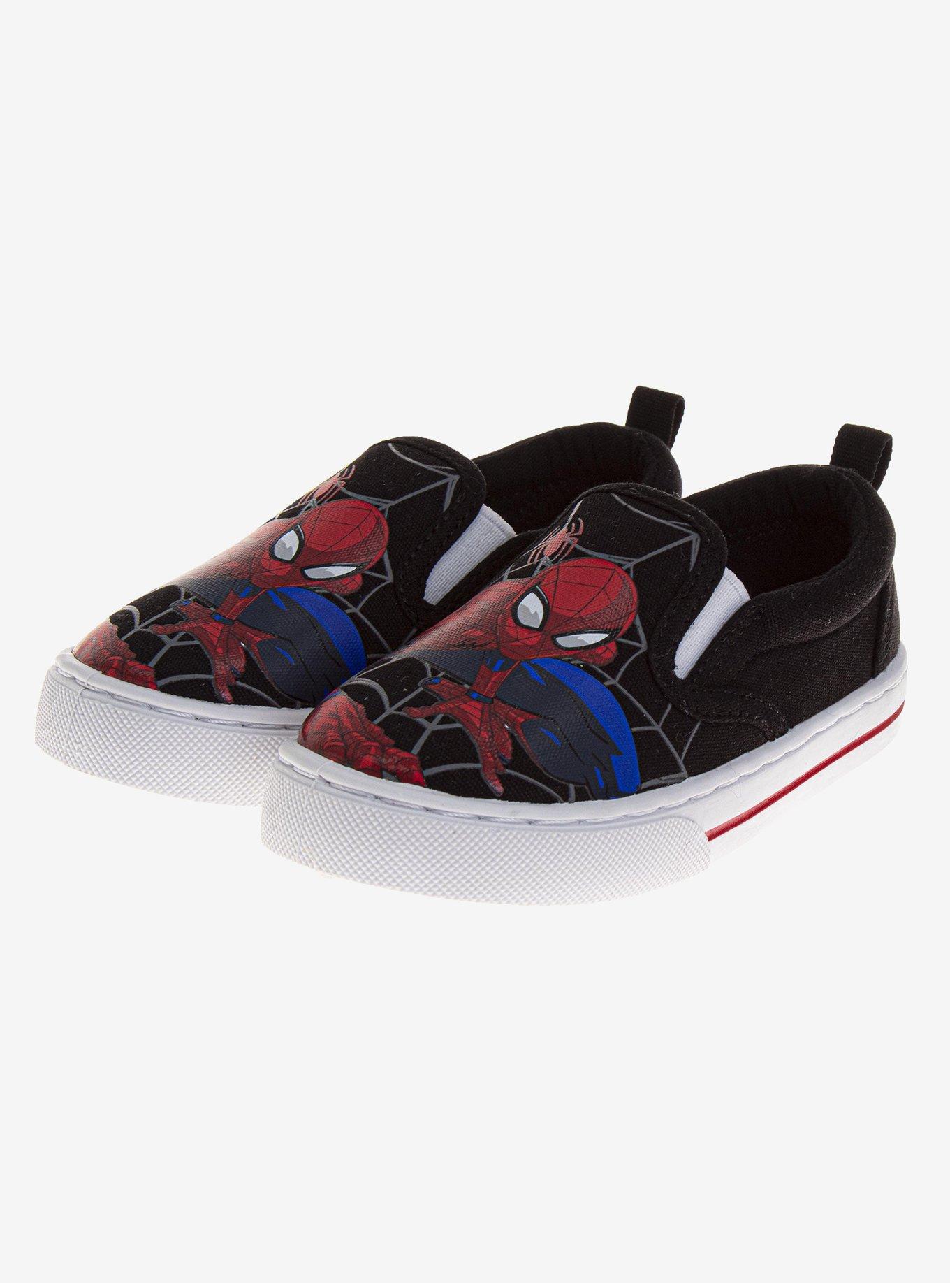 Marvel Spider-Man Canvas Slip-On Toddler & Little Kids Sneakers, BLACK, alternate