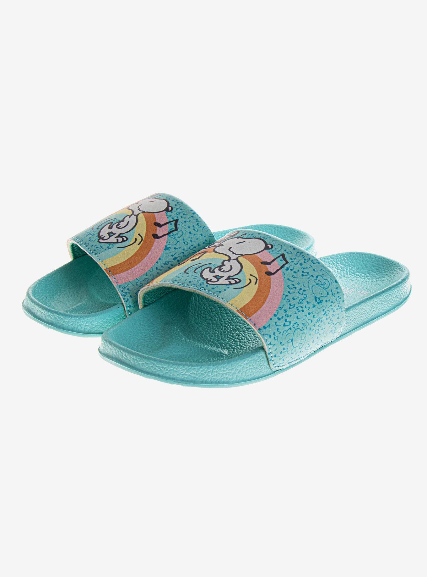 Peanuts Snoopy Comfy Beach Kids Slides, BLUE, alternate