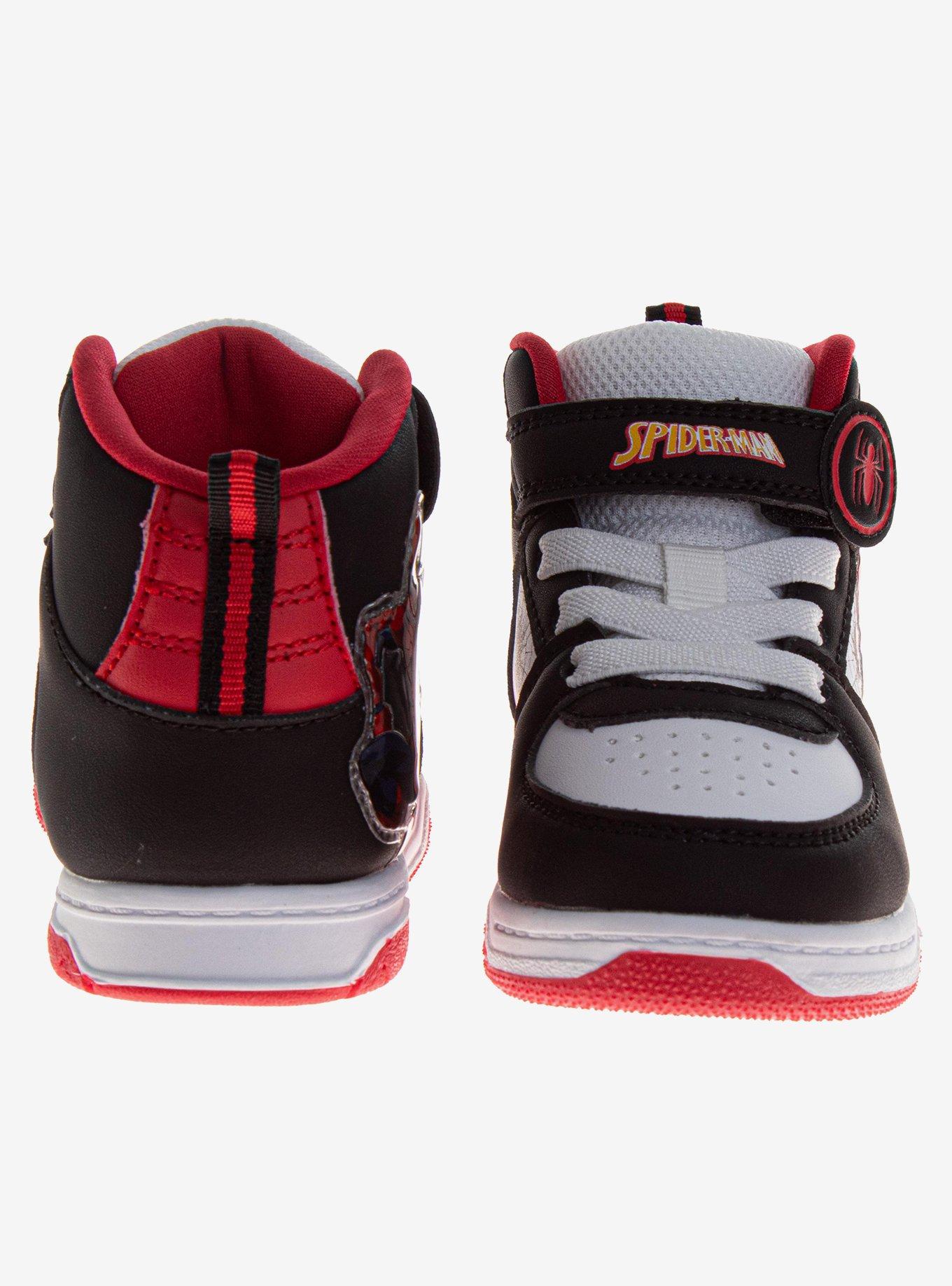 Marvel Spider-Man Hook and Loop Toddler & Little Kids Sneakers, BLACK, alternate