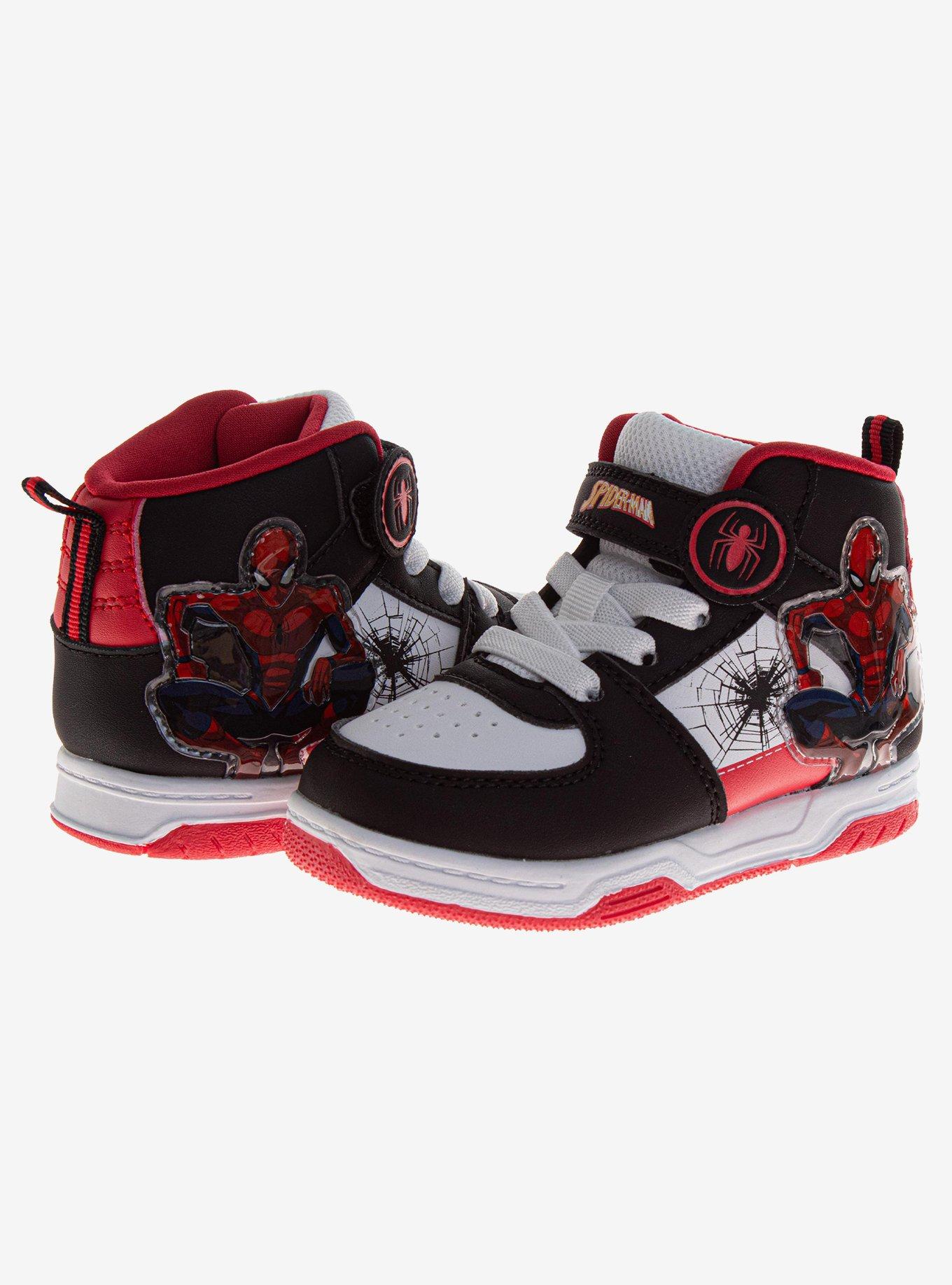 Marvel Spider-Man Hook and Loop Toddler & Little Kids Sneakers, BLACK, alternate