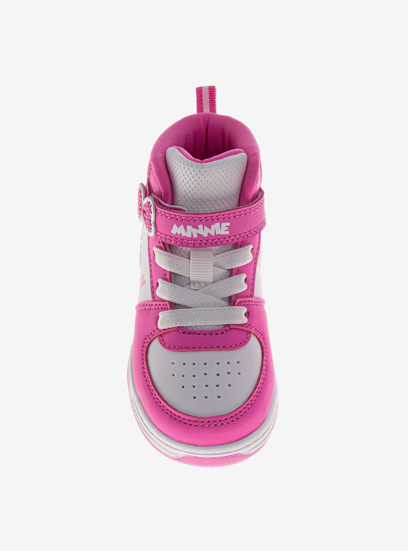 Disney Minnie Mouse High-Top Toddler & Little Kids Sneakers, PINK, alternate