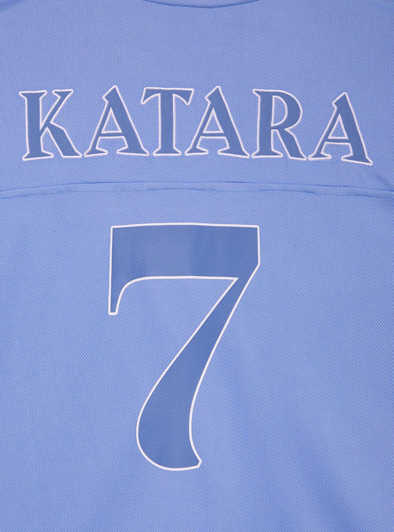 Avatar: The Last Airbender Katara Water Tribe Women's Cropped Football Jersey - BoxLunch Exclusive, BLUE, alternate - view 4