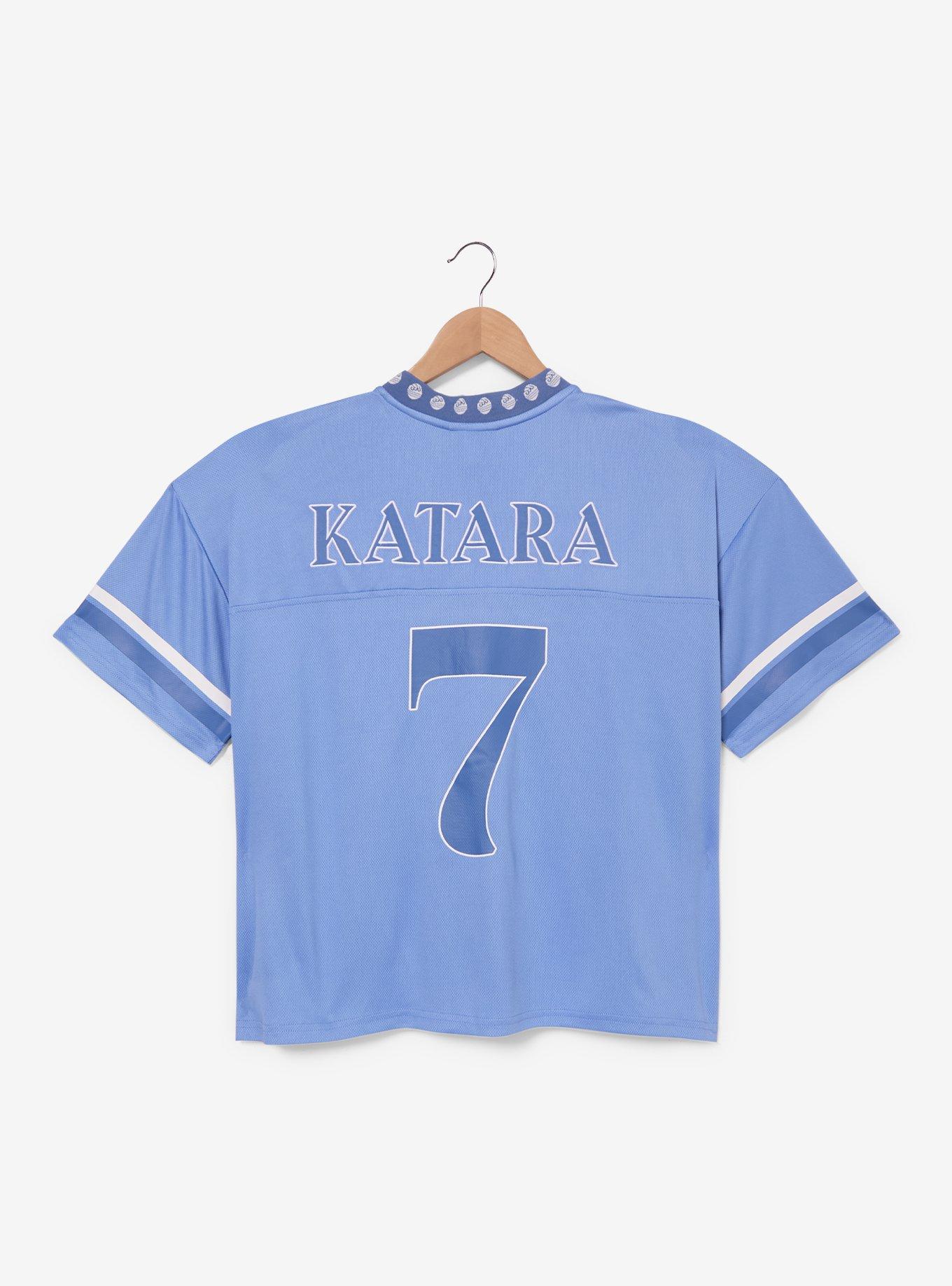 Avatar: The Last Airbender Katara Water Tribe Women's Plus Size Cropped Football Jersey - BoxLunch Exclusive, , hi-res