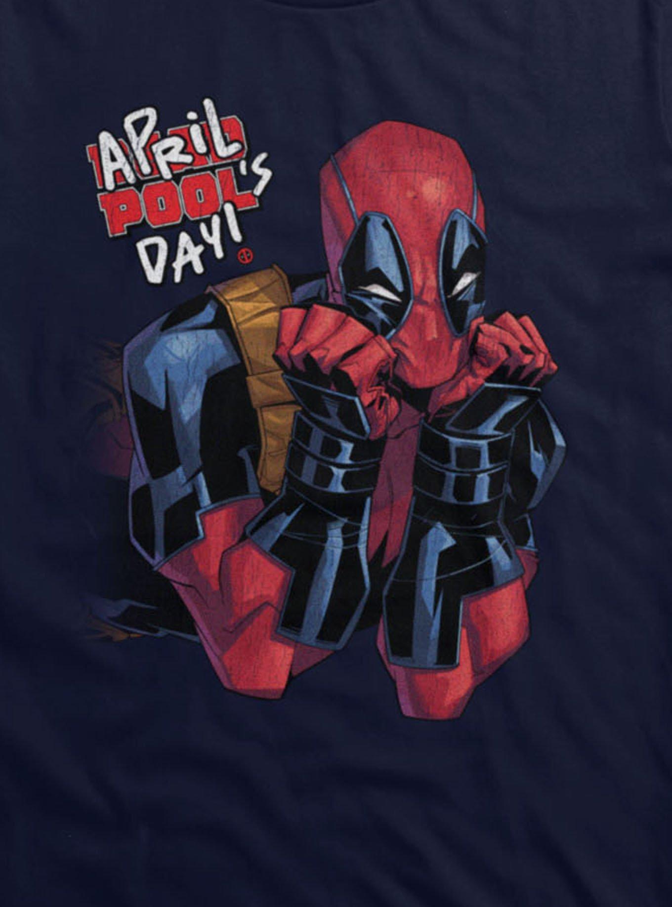 Marvel Deadpool April Pool's Day Cute Stare T-Shirt, , alternate