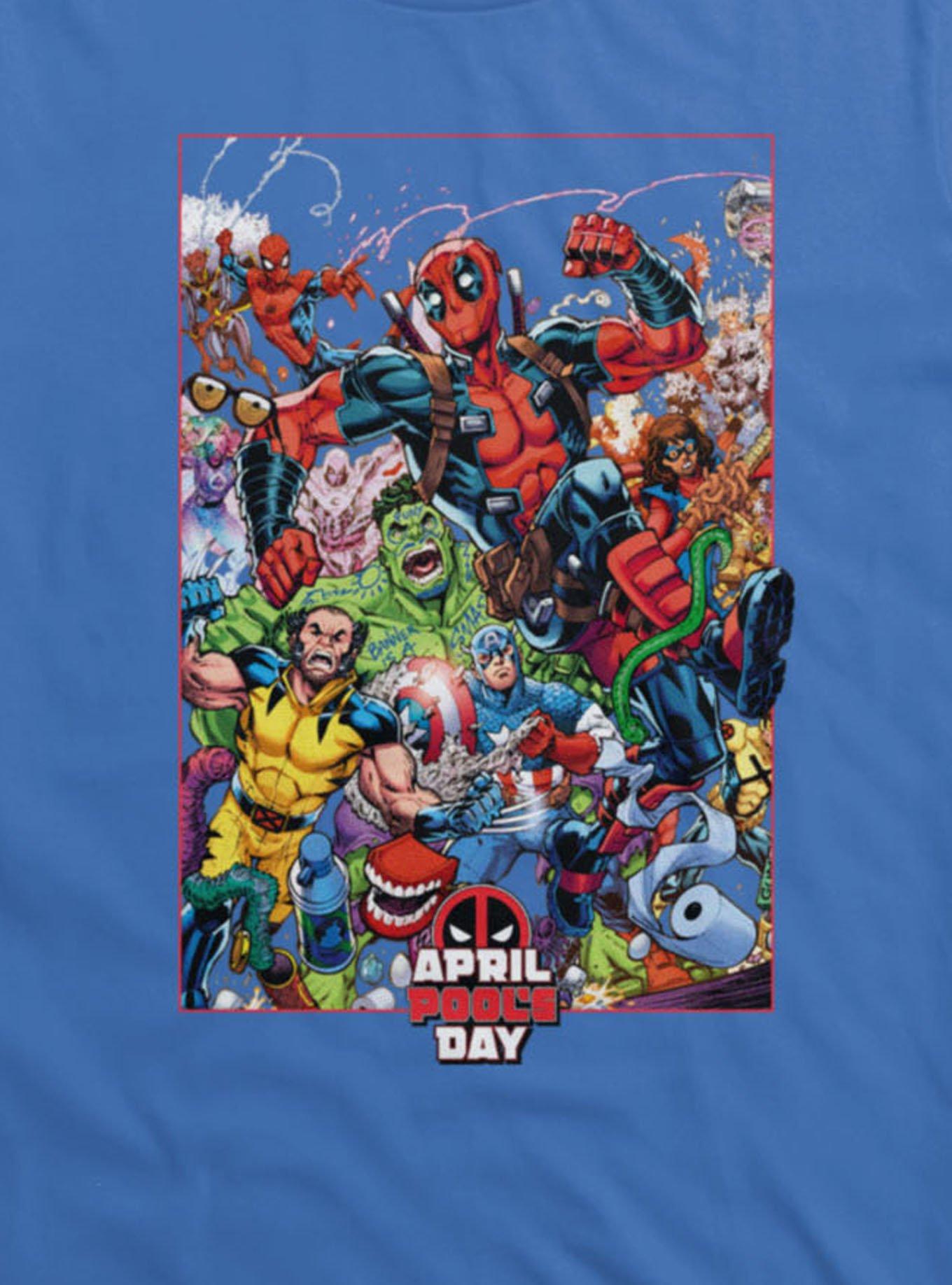 Marvel Deadpool April Pool's Day Prankster Run Marvel Characters T-Shirt, , hi-res