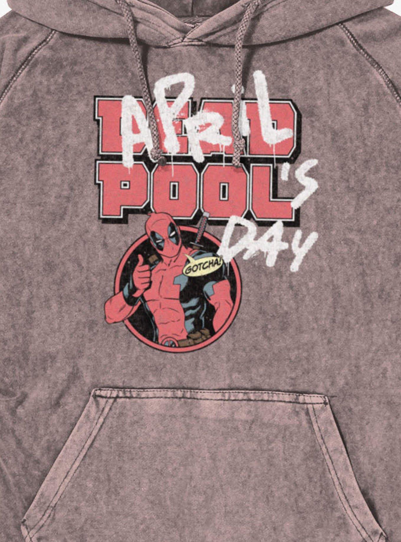 Marvel Deadpool April Pool's Day Gotcha Mineral Wash Hoodie, , hi-res