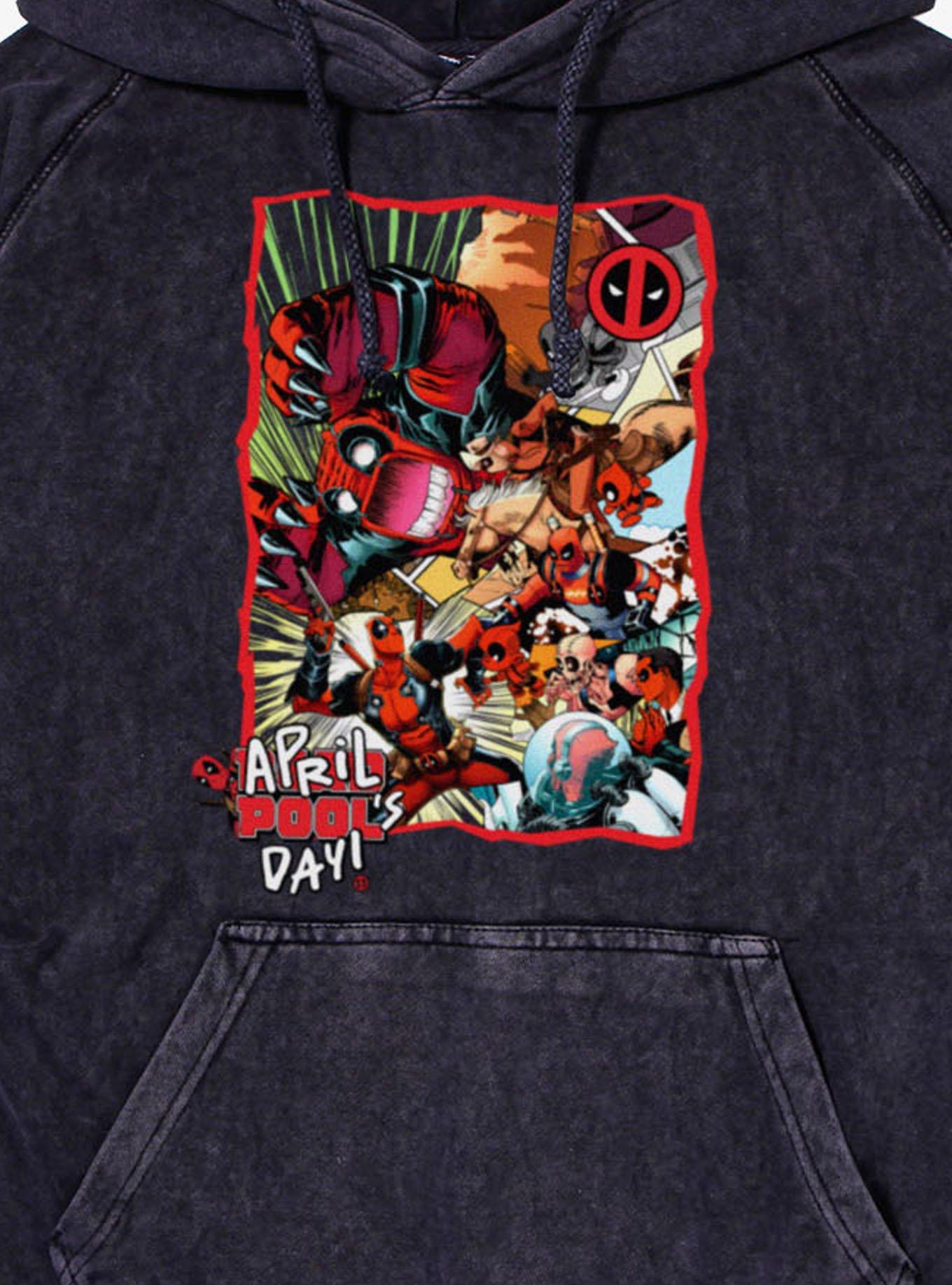 Marvel Deadpool April Pool's Day Invasion Of The Deadpools Mineral Wash Hoodie, , hi-res