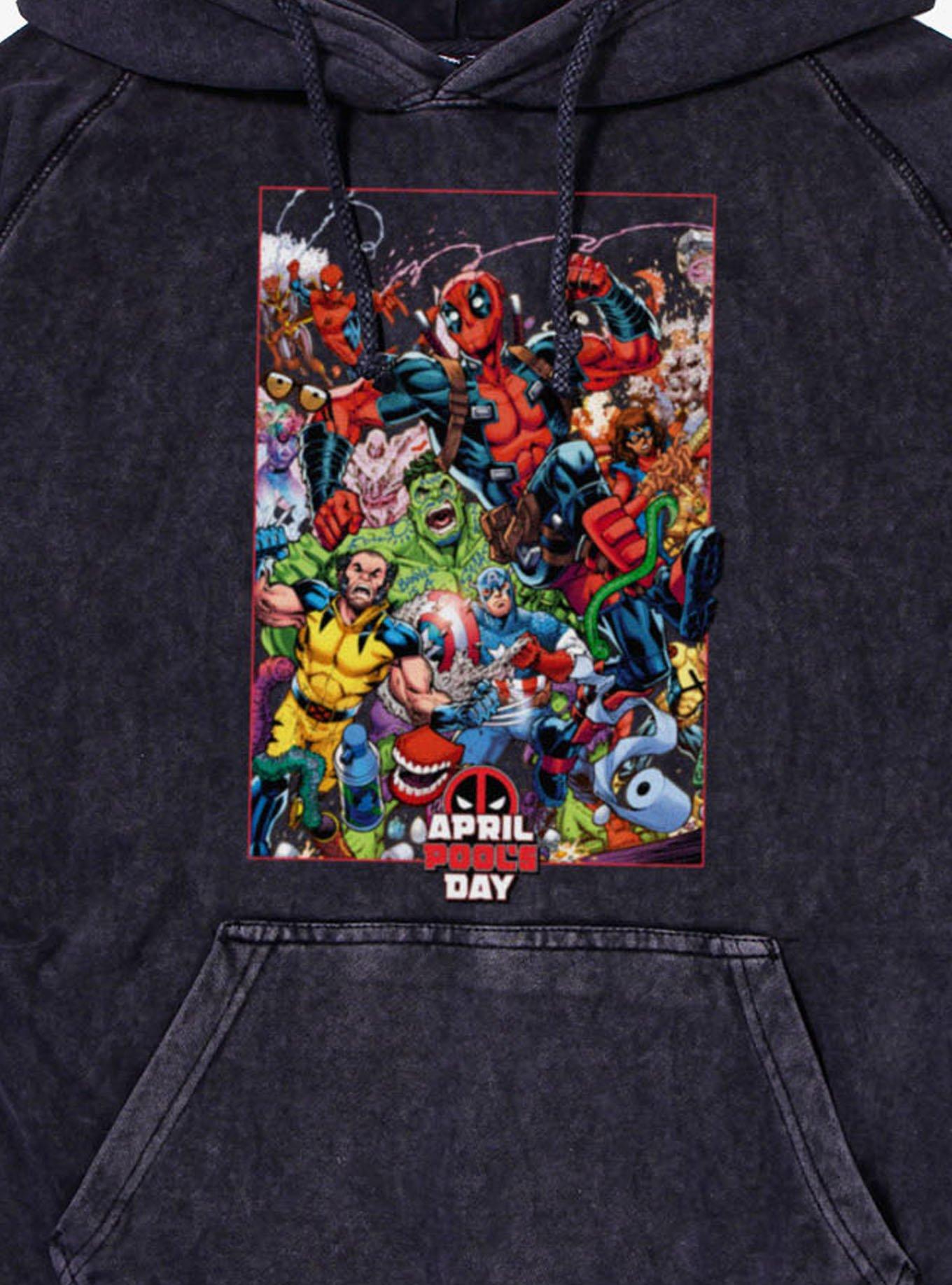 Marvel Deadpool April Pool's Day Prankster Run Marvel Characters Mineral Wash Hoodie, , hi-res