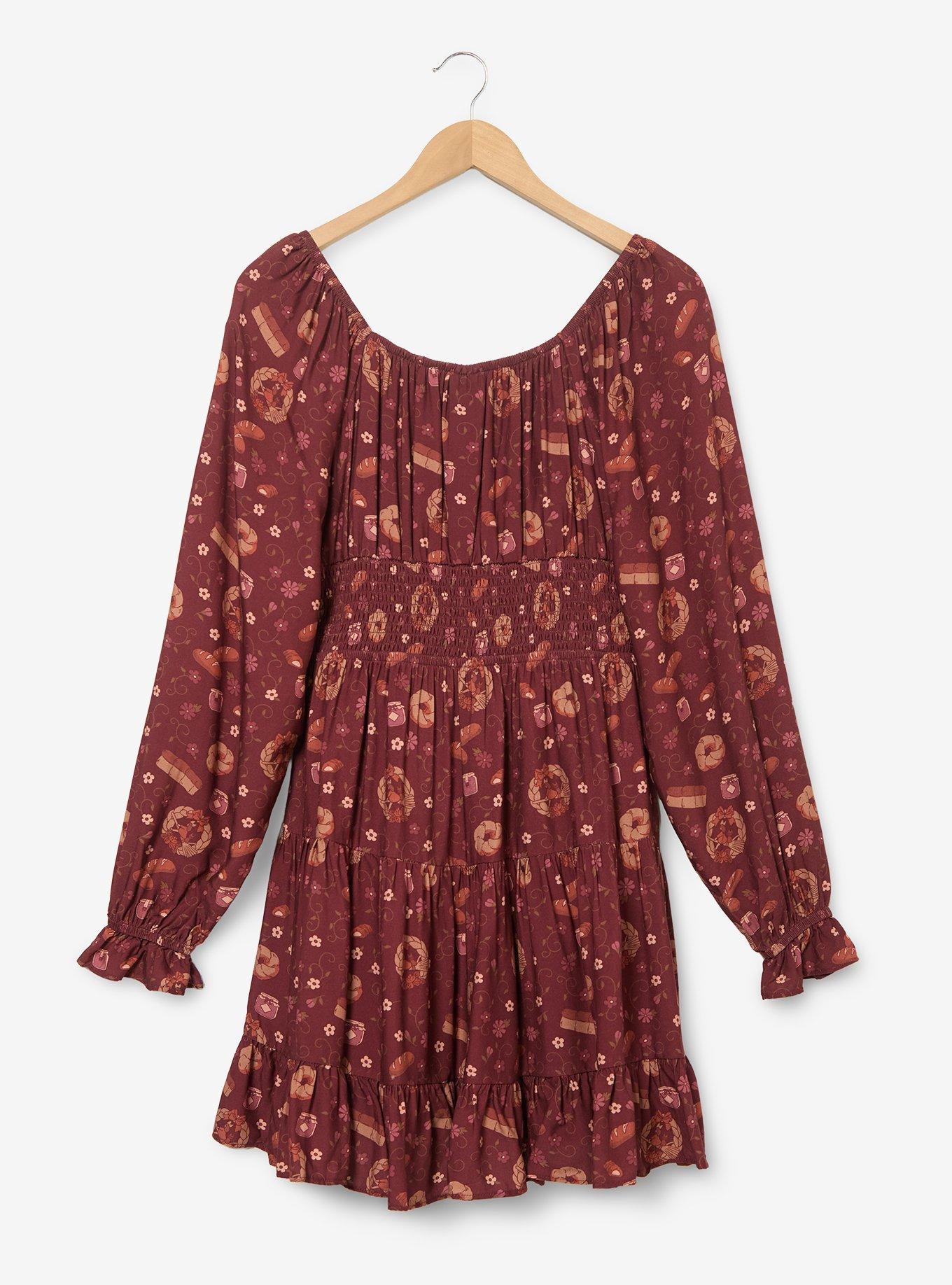 Studio Ghibli® Kiki's Delivery Service Bakery Allover Print Long Sleeve Plus Dress - BoxLunch Exclusive