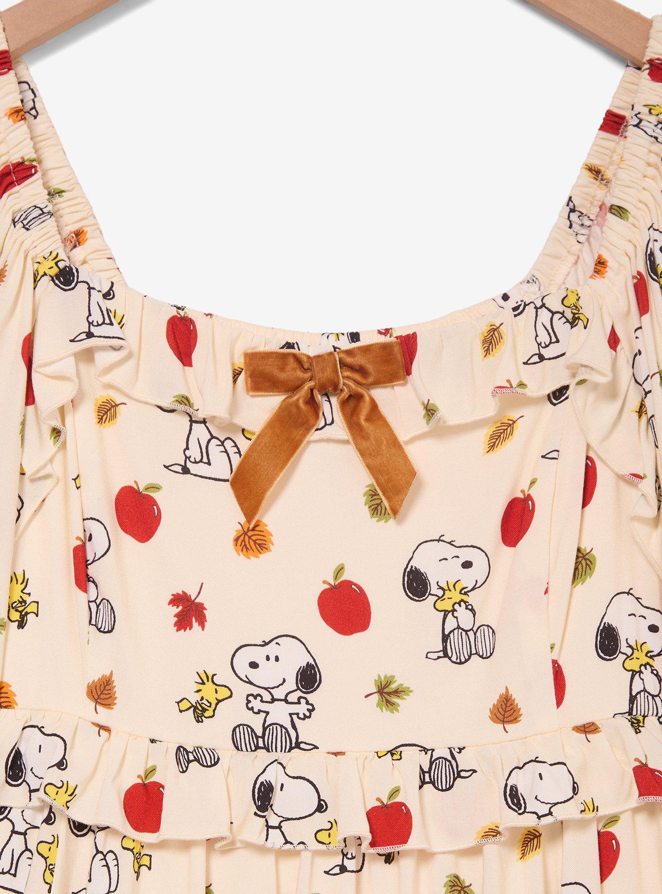 Peanuts Snoopy & Woodstock Apples Plus Smock Dress - BoxLunch Exclusive