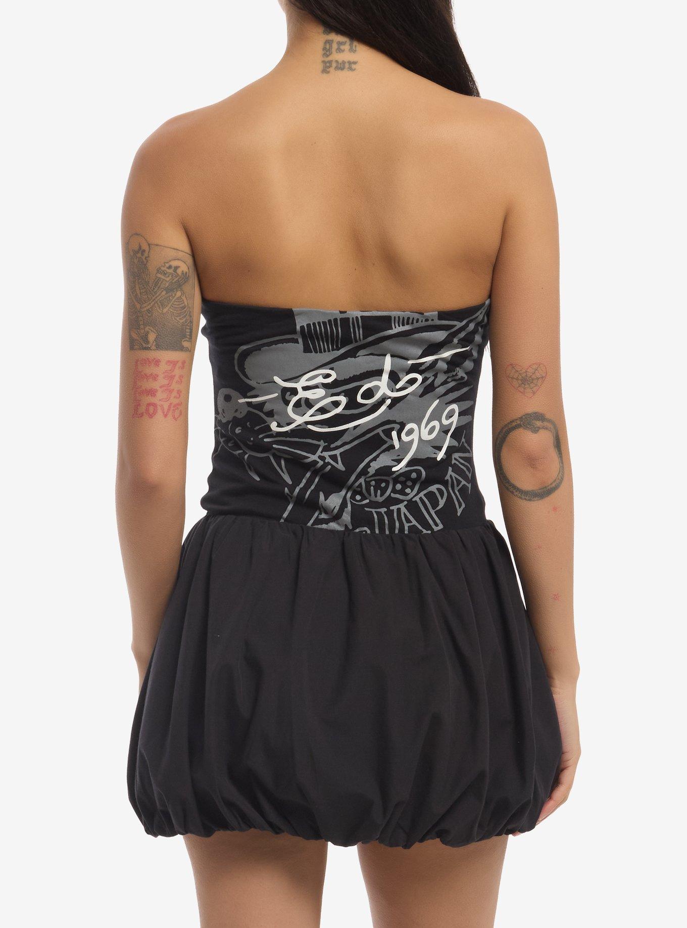 Ed Hardy Panther Bubble Strapless Dress, , hi-res