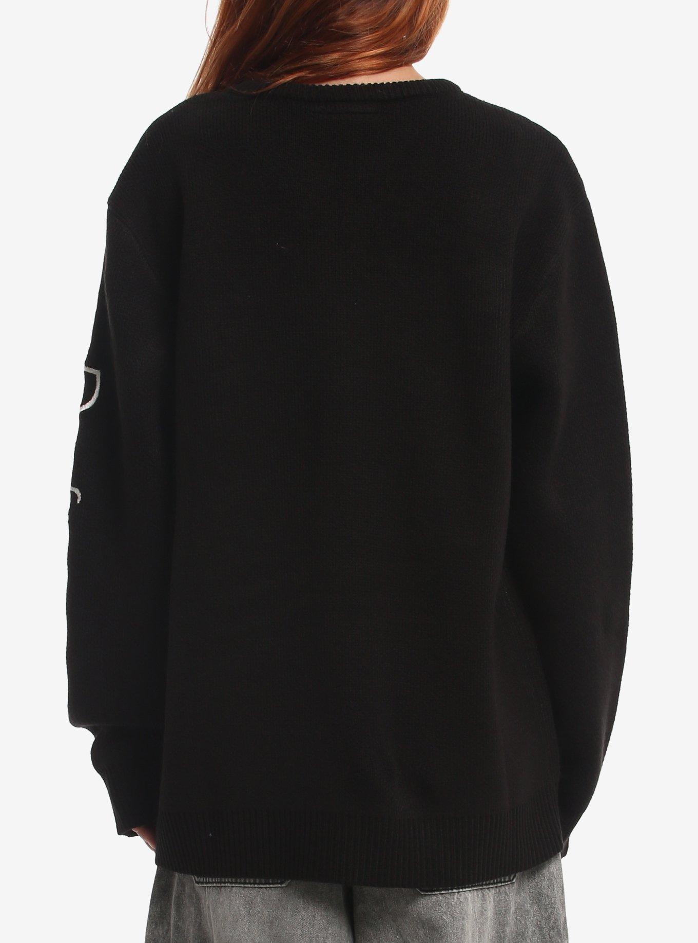 Deftones Ohms Eyes Intarsia Sweater, BLACK, alternate - view 3