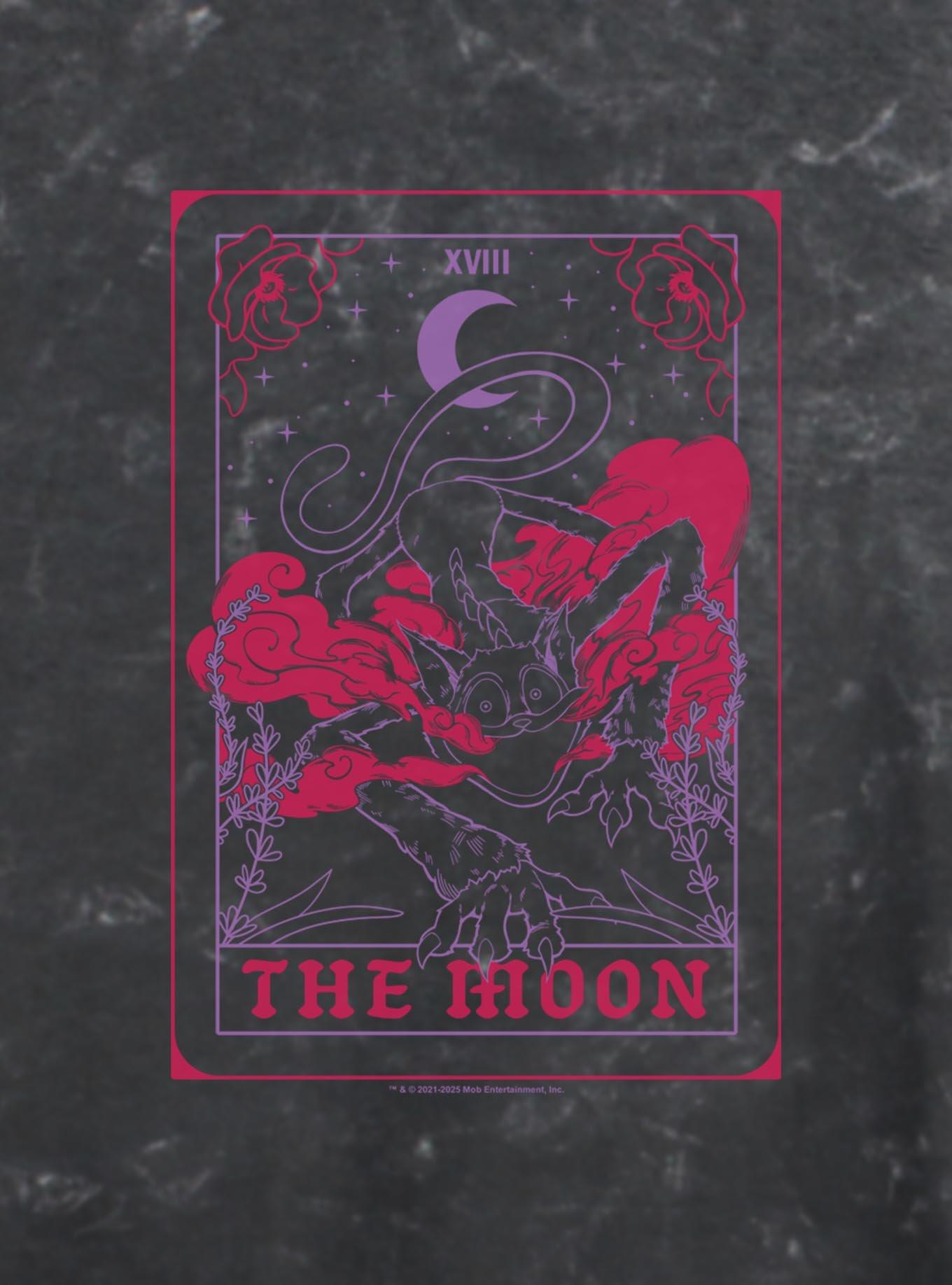 Poppy Playtime Catnap The Moon Tarot Girls Mineral Wash Crop T-Shirt, , hi-res