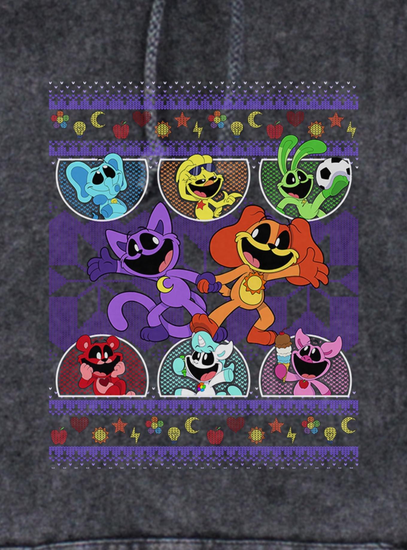 Poppy Playtime Ugly Critters Sweater Mineral Wash Hoodie, , hi-res