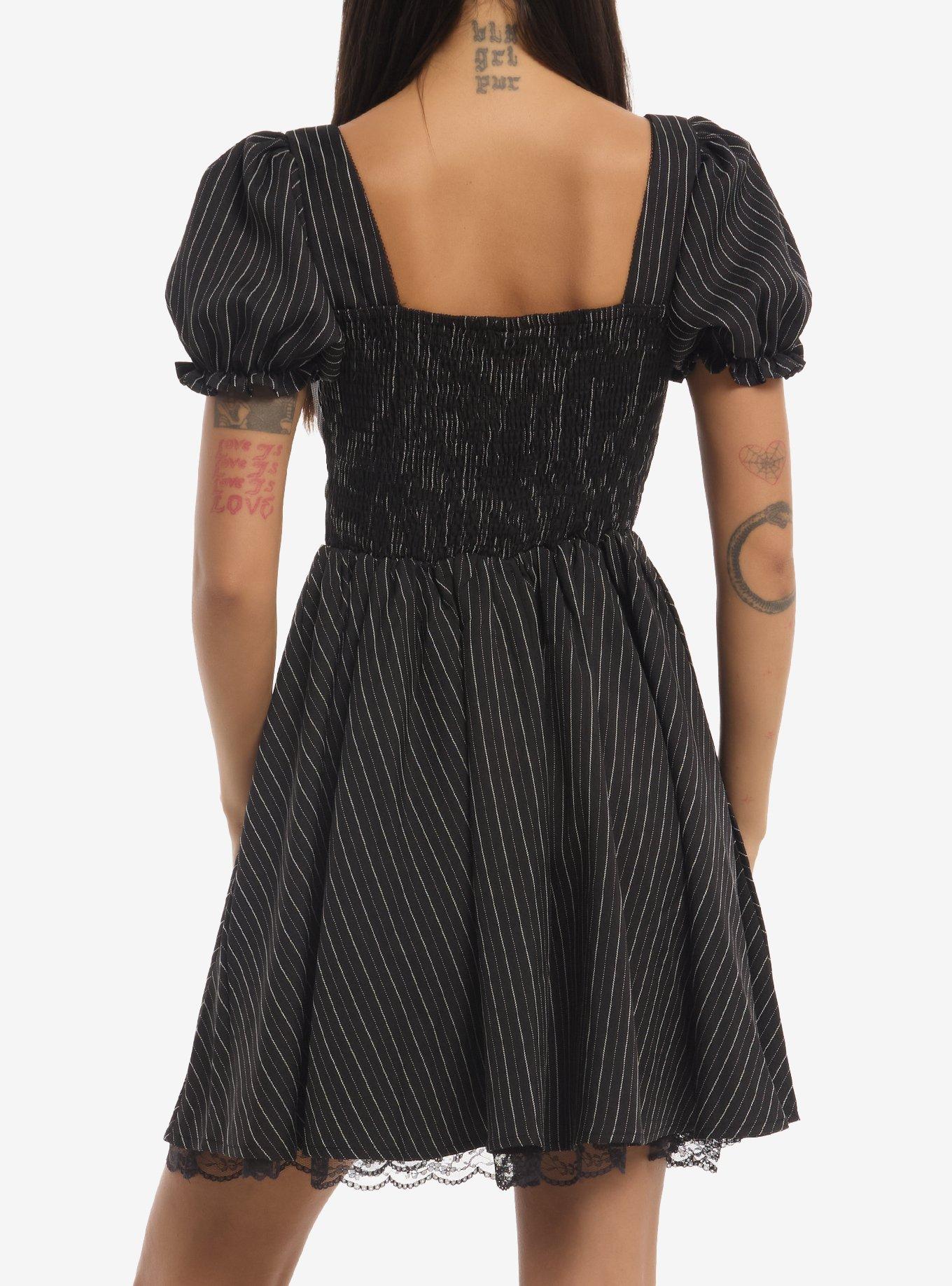 Black & White Pinstripe Dress, MULTI, alternate - view 3