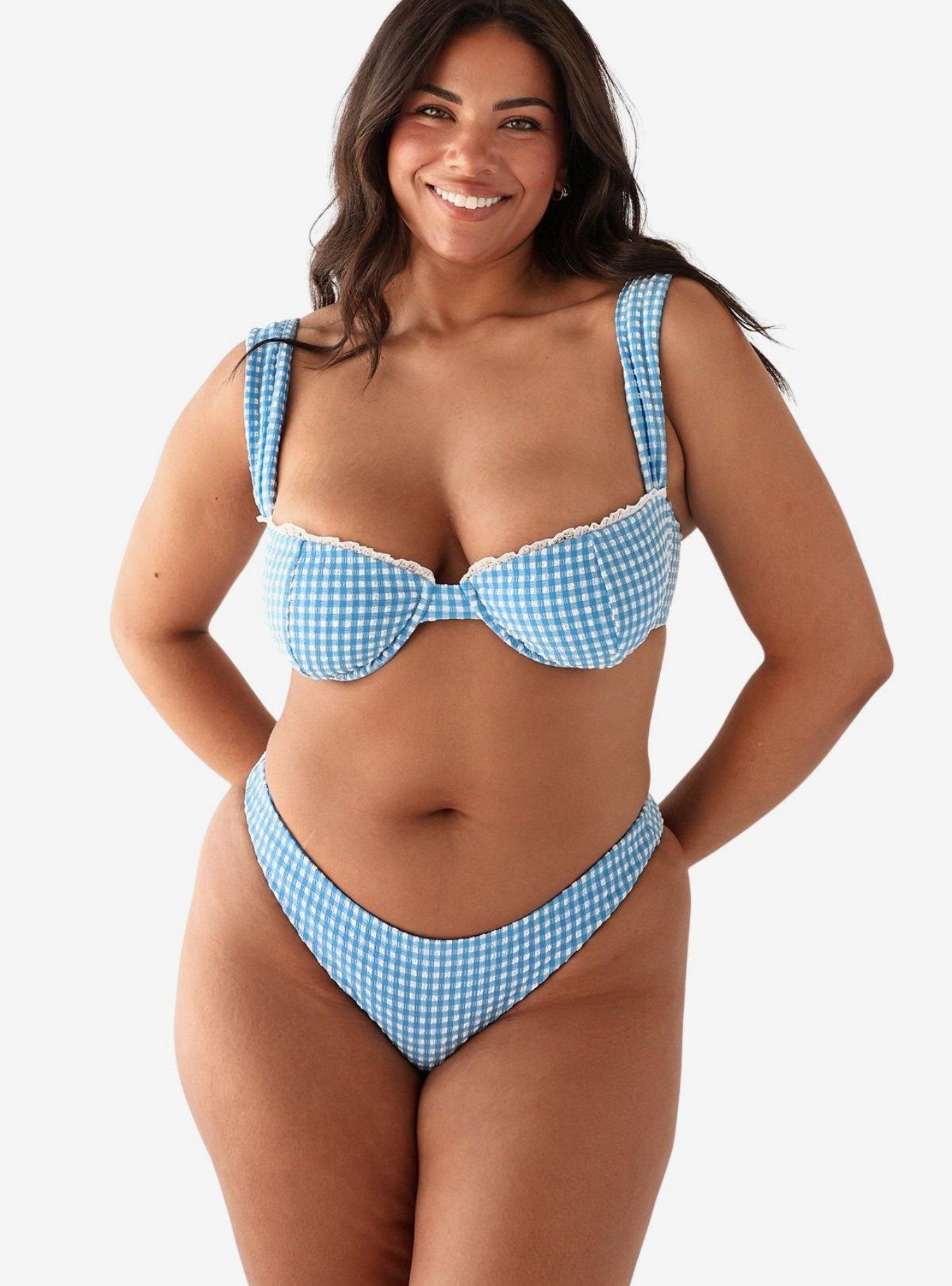 Dippin' Daisy's Lagoon Nocturnal Cheeky Bikini Bottom, BLUE, alternate