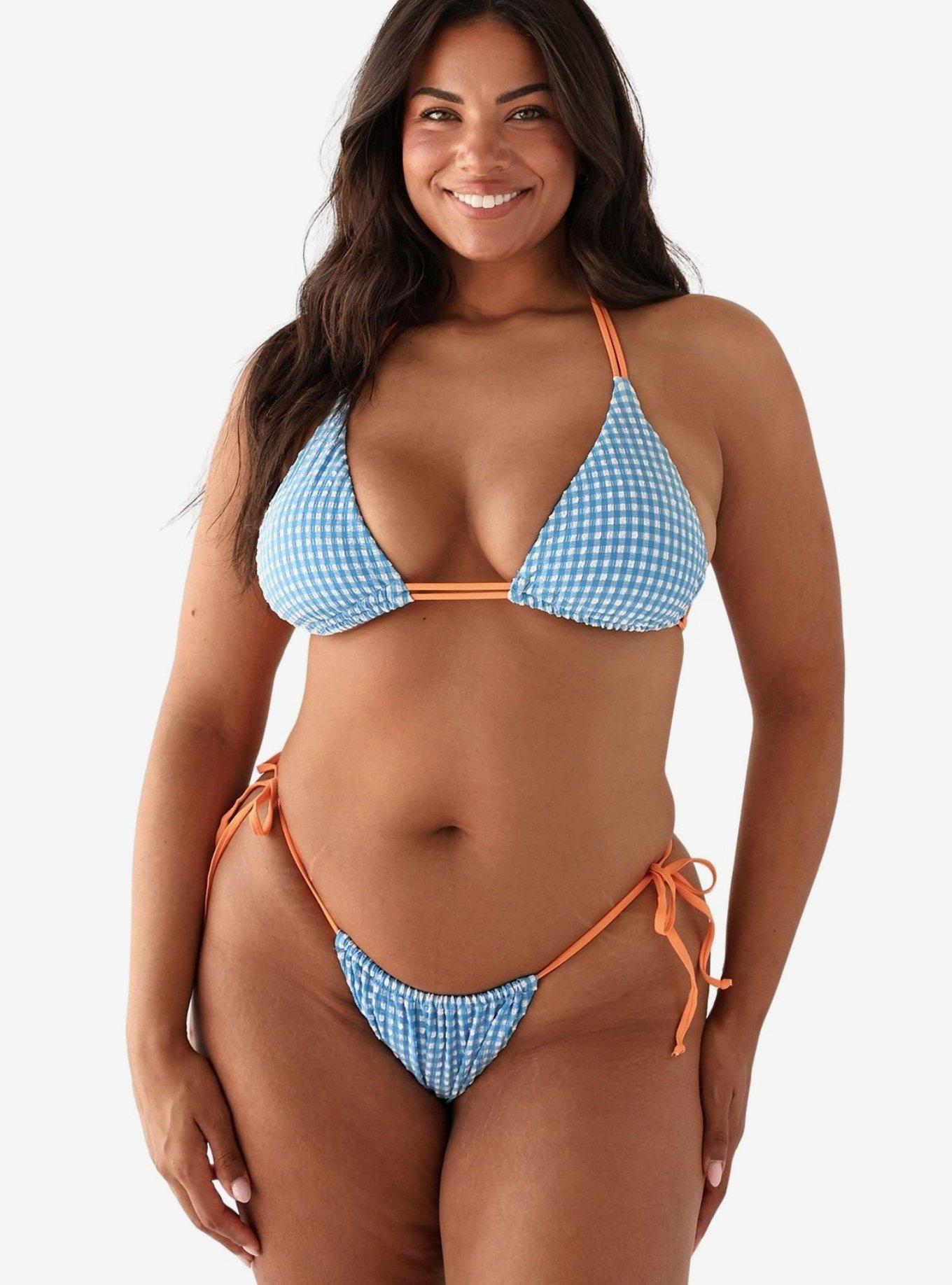 Dippin' Daisy's Lagoon Lana Triangle Bikini Top, BLUE, alternate