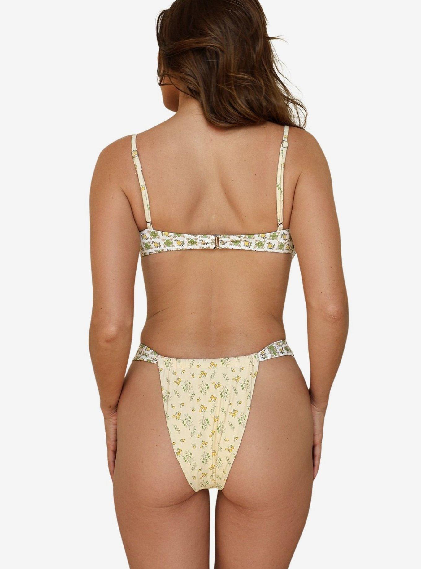 Dippin' Daisy's Crete Tropics Super Cheeky Bikini Bottom, BEACH YELLOW, alternate