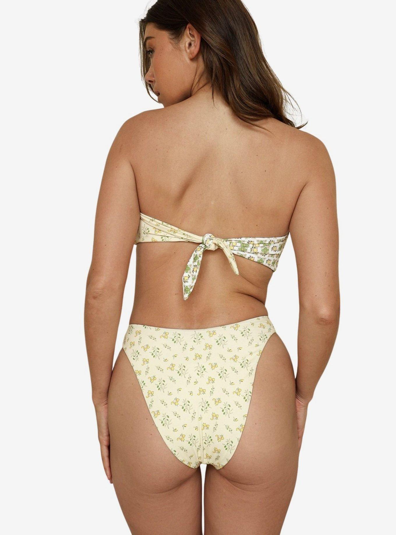 Dippin' Daisy's Crete Lotus Bandeau Bikini Top, BEACH YELLOW, alternate