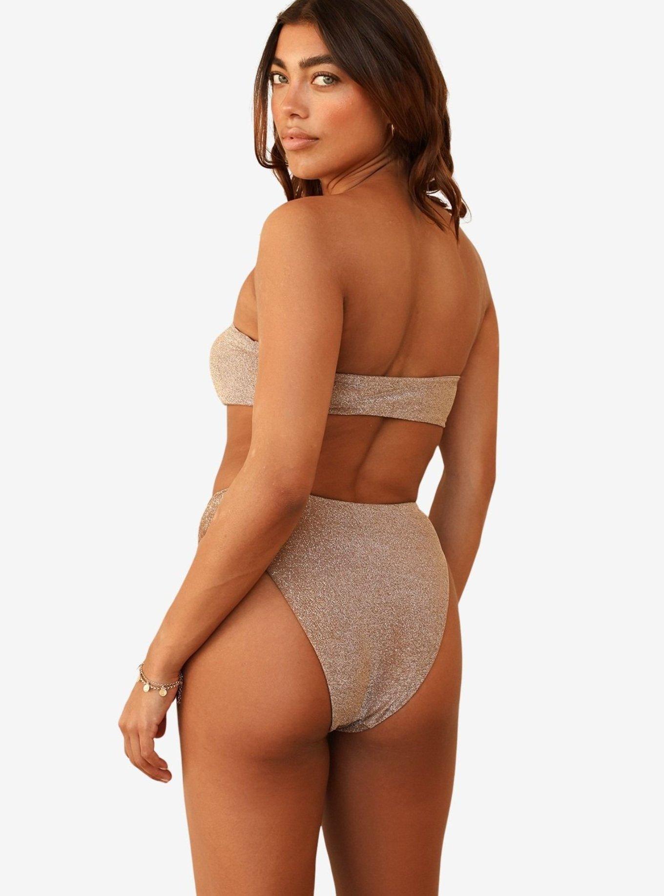 Dippin' Daisy's Cacao Audrey Cheeky Bikini Bottom, BROWN, alternate