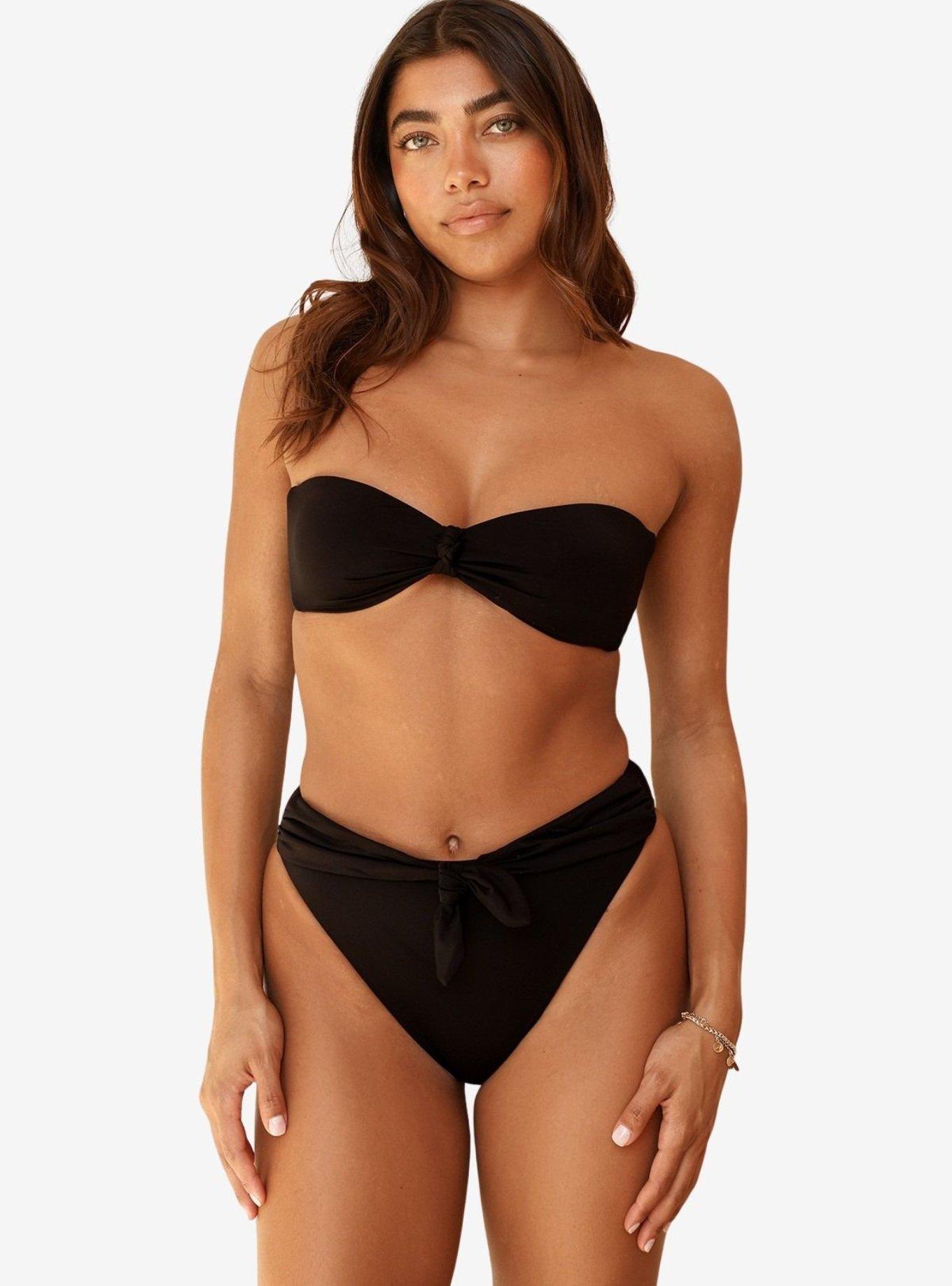 Dippin' Daisy's Black Shay Bandeau Bikini Top, BLACK, alternate